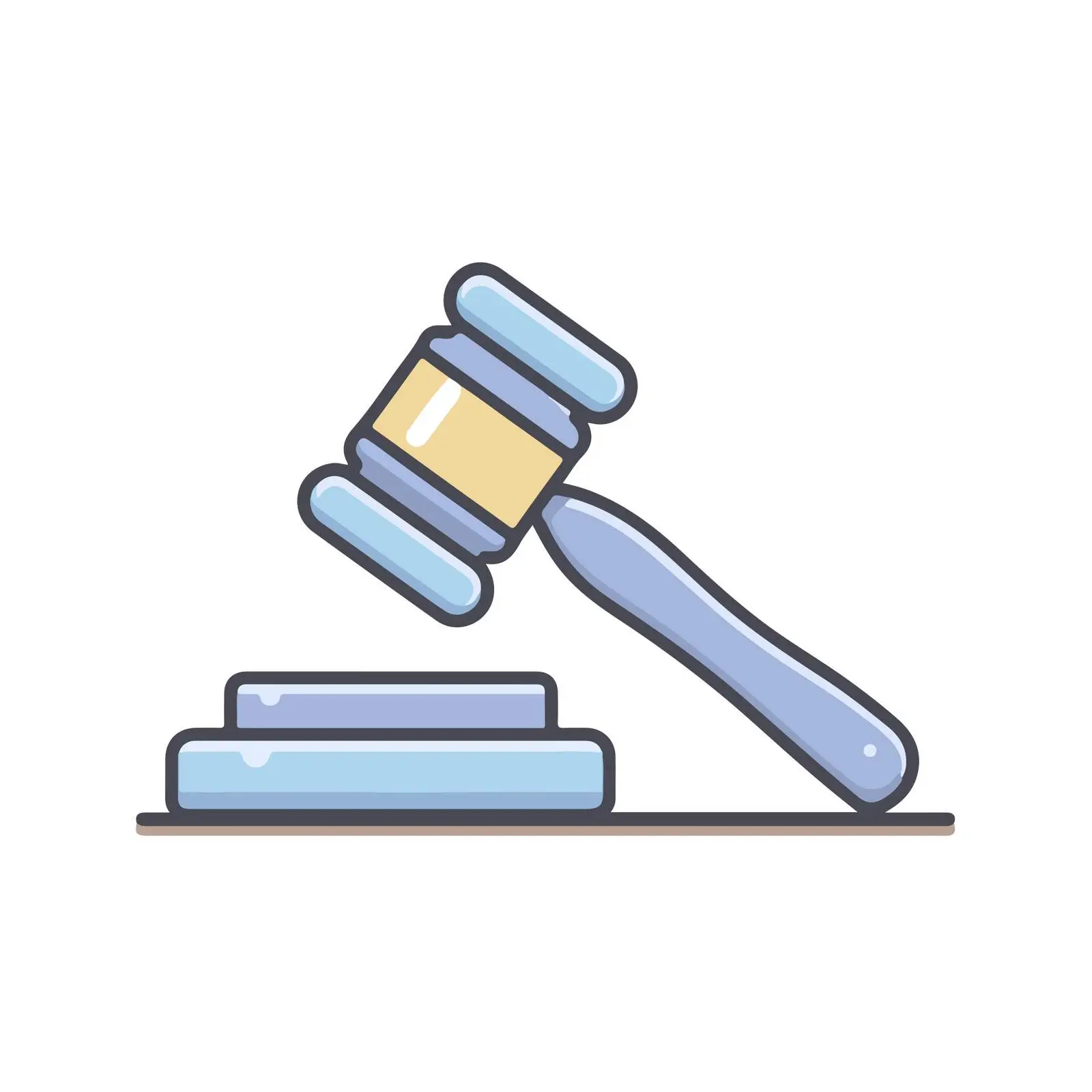 Minimalist Gavel Icon — free download from Dotvec