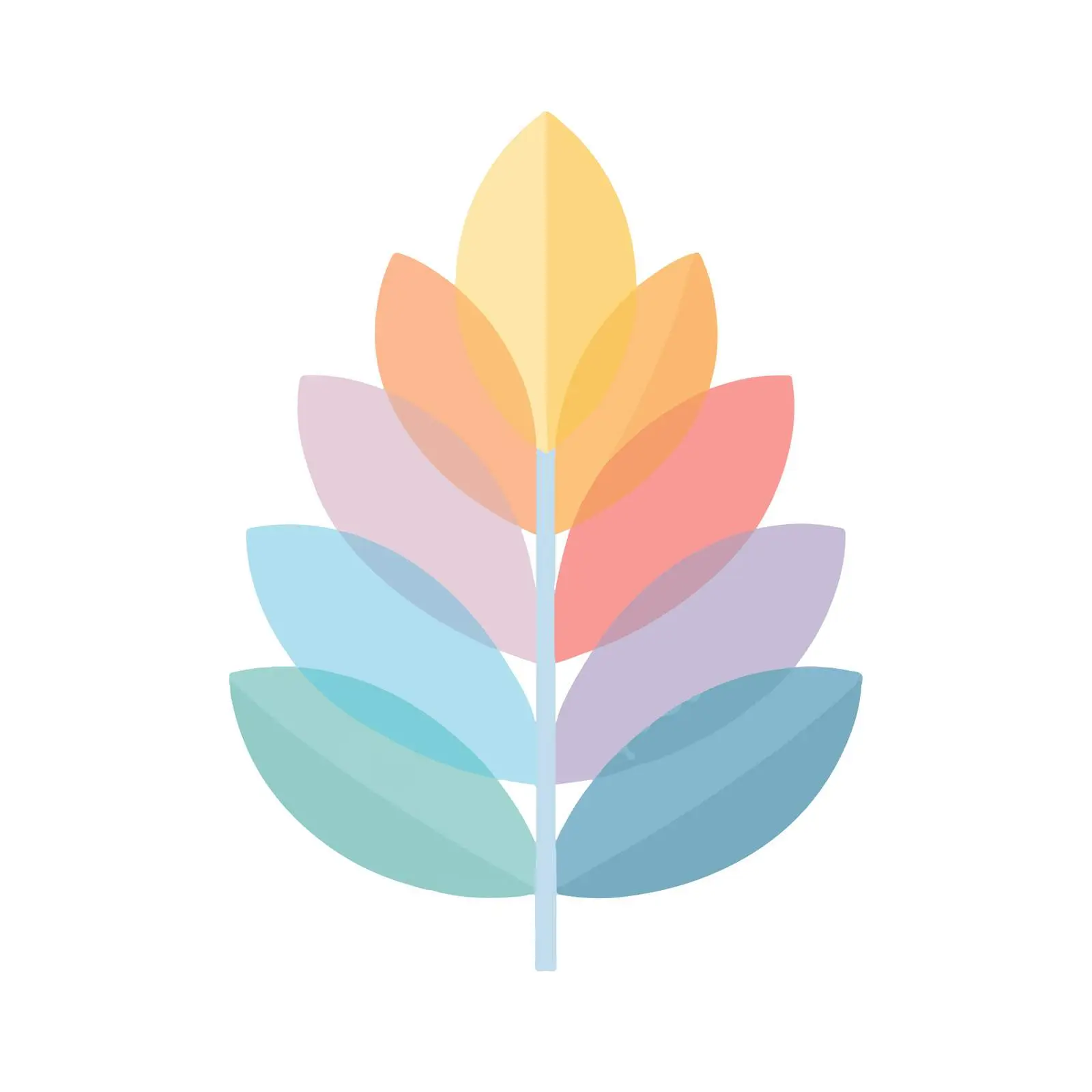 Minimalist Modern Leaf Vector Icon — free download from Dotvec