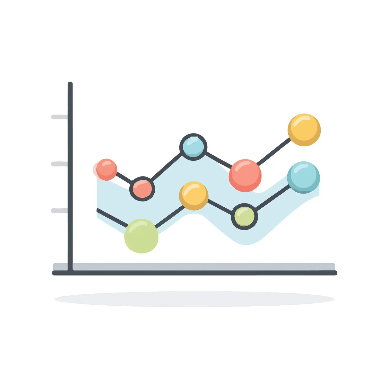 Modern Line Chart Icon – free dashboard image from Dotvec