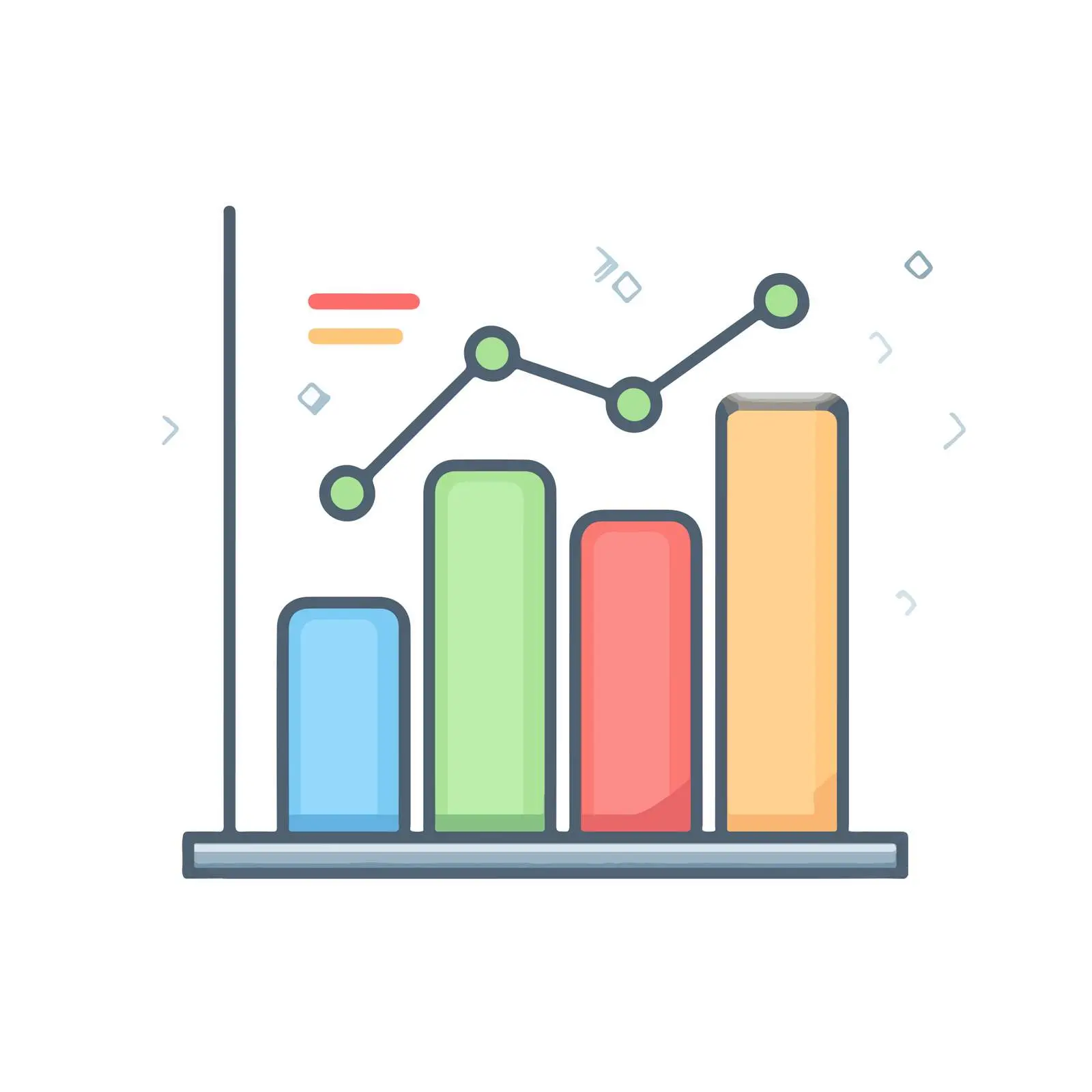 Minimalist Line Chart Icon — free download from Dotvec