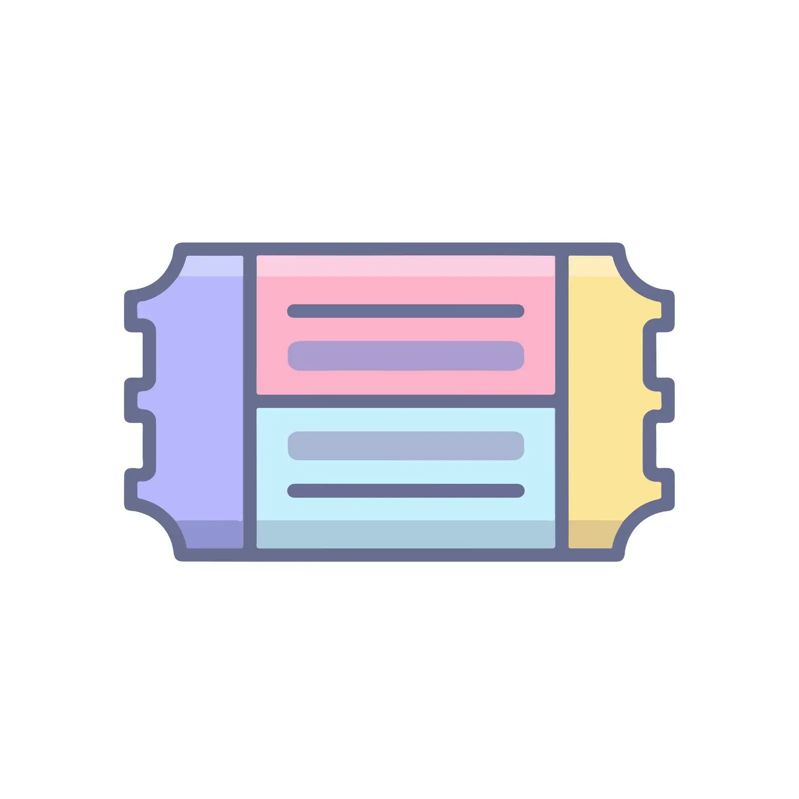 Modern Ticket Flat Icon – free ticket image from Dotvec