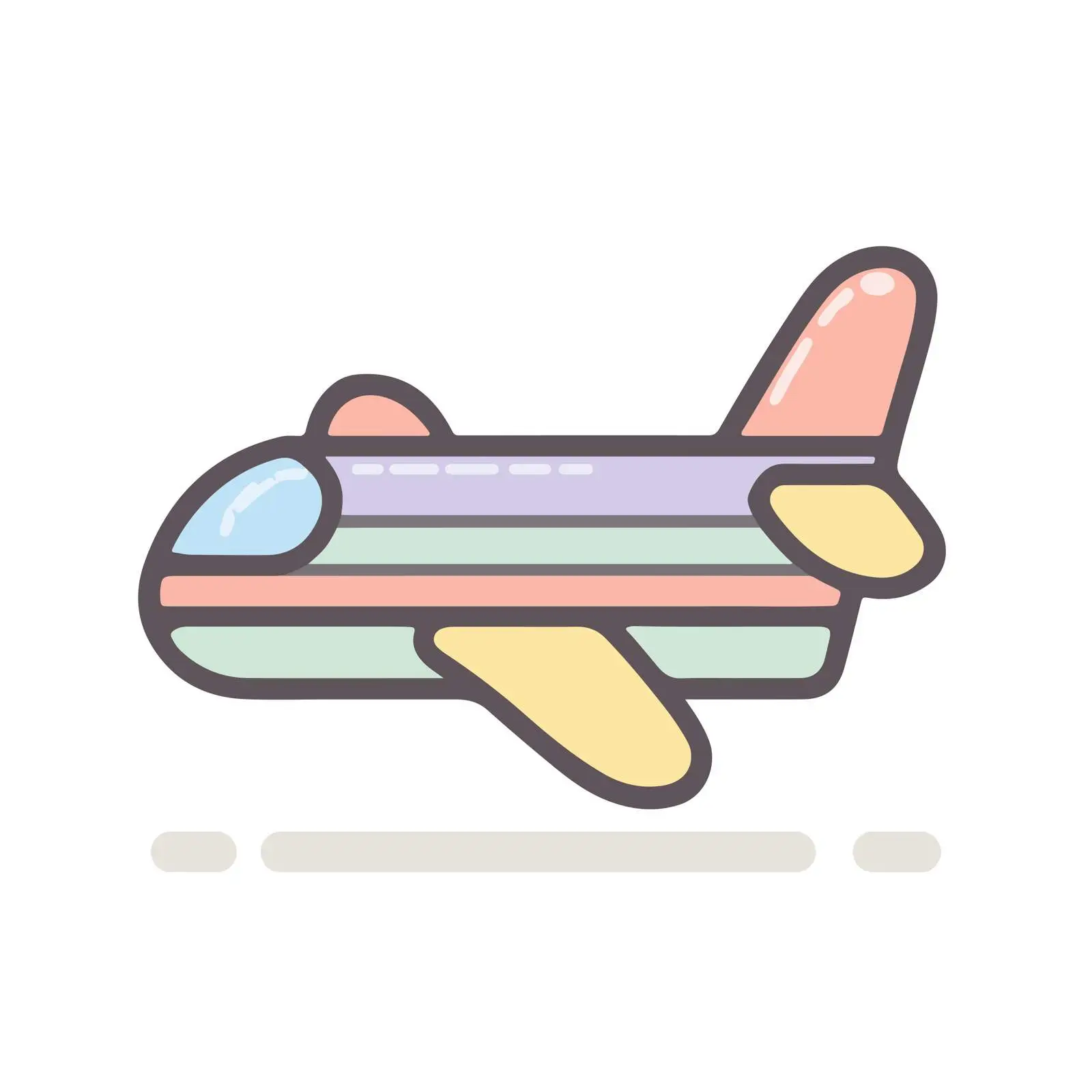 Neon Airplane Icon — free download from Dotvec