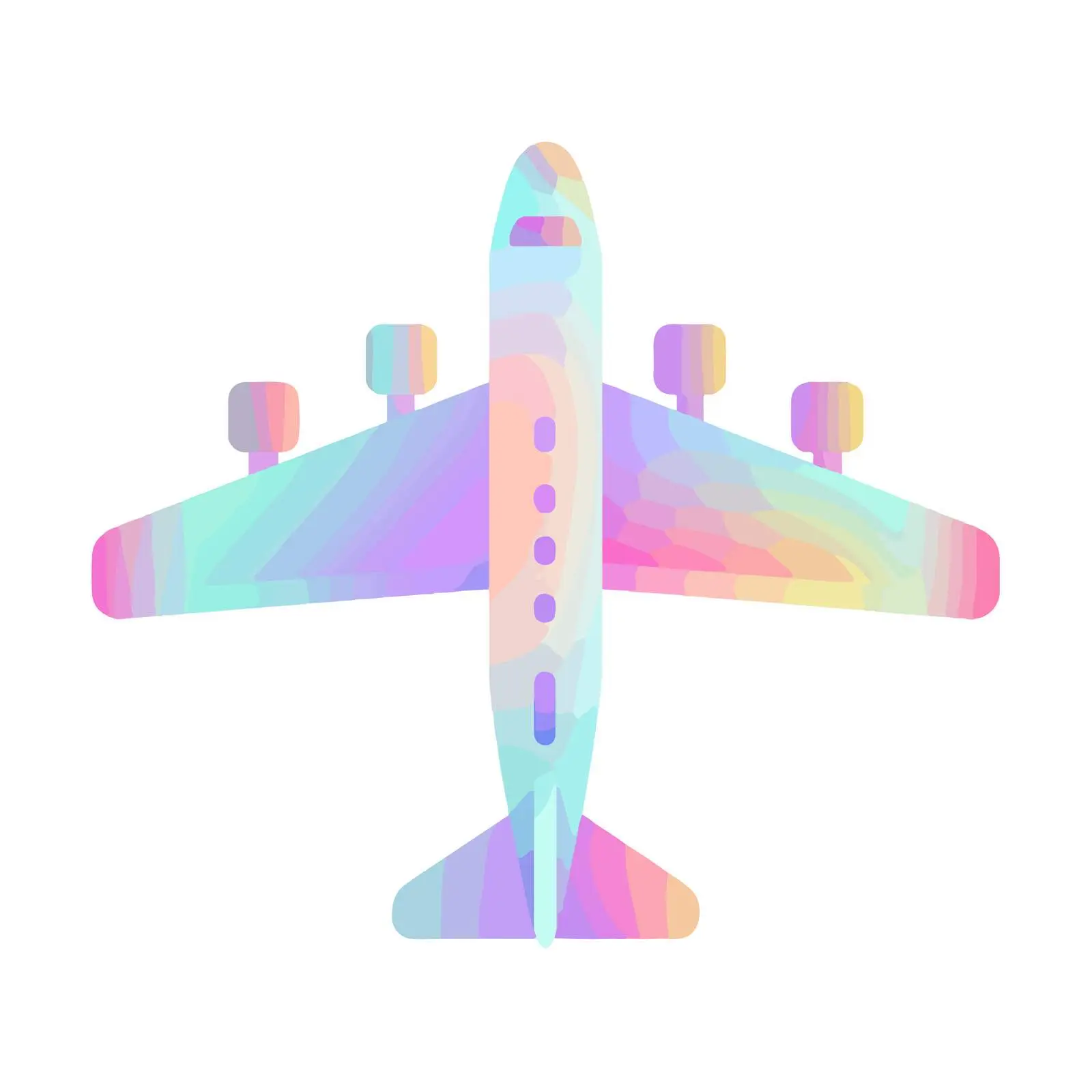 Minimalist Neon Airplane Icon — free download from Dotvec
