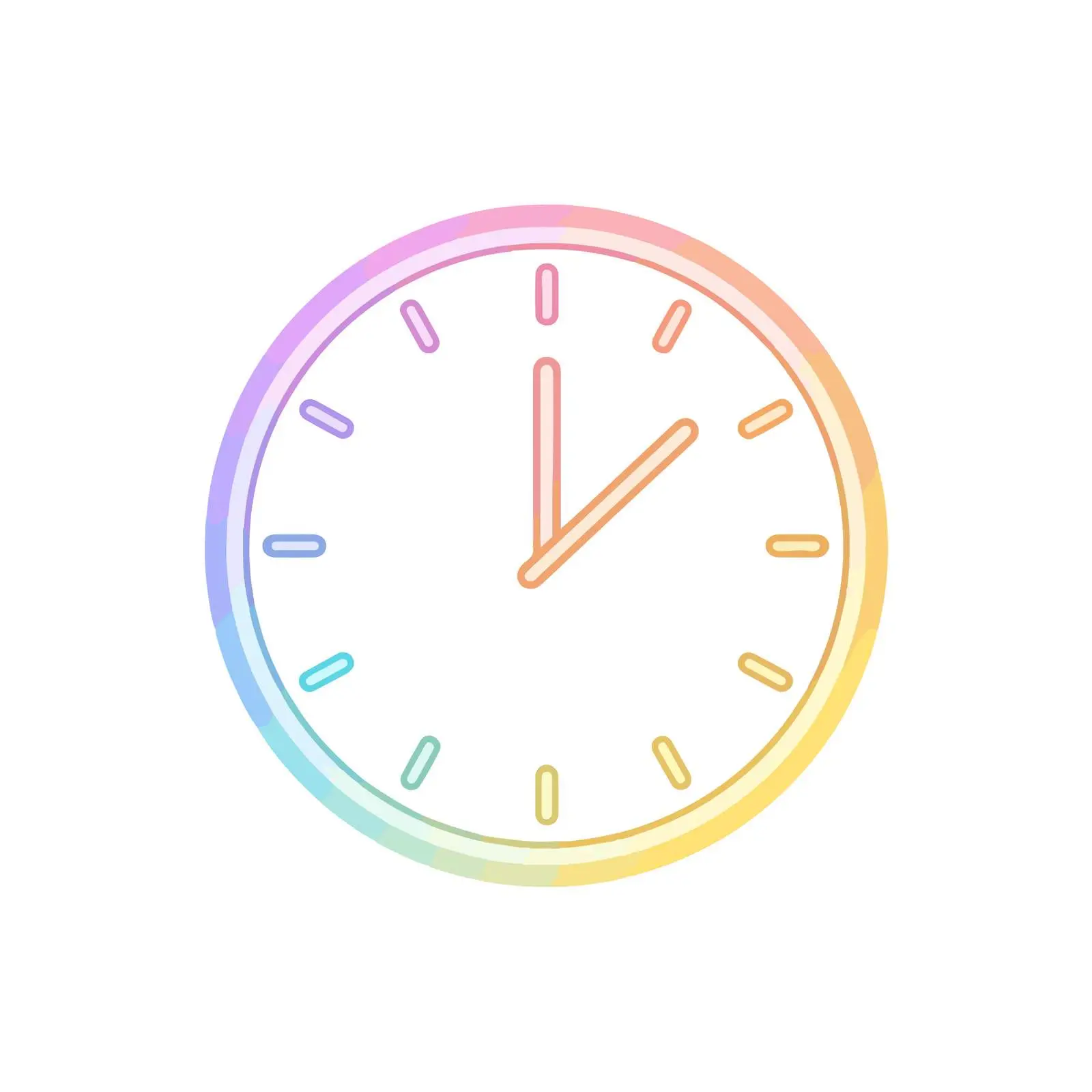 Neon Clock Icon Design — free download from Dotvec