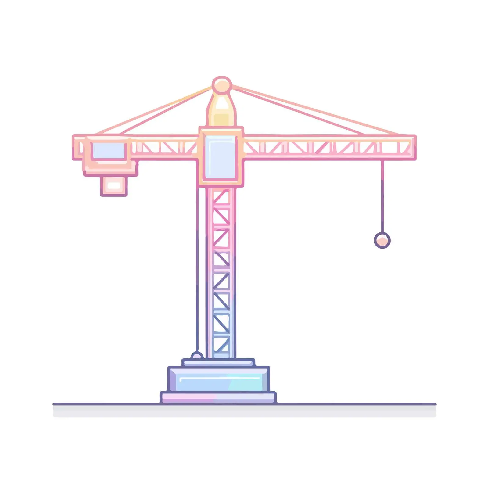 Neon Construction Crane Icon — free download from Dotvec