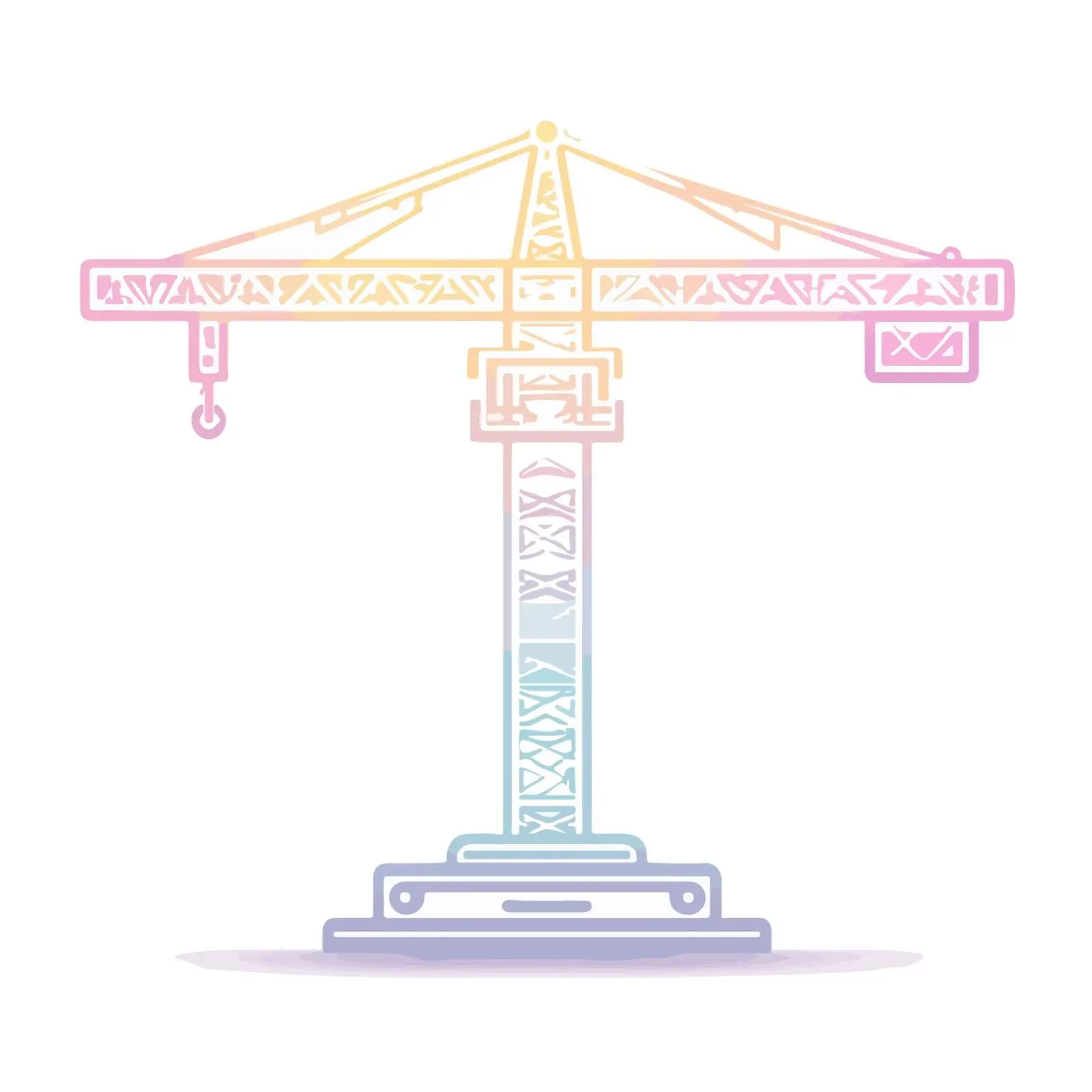Neon Construction Crane Icon — free download from Dotvec