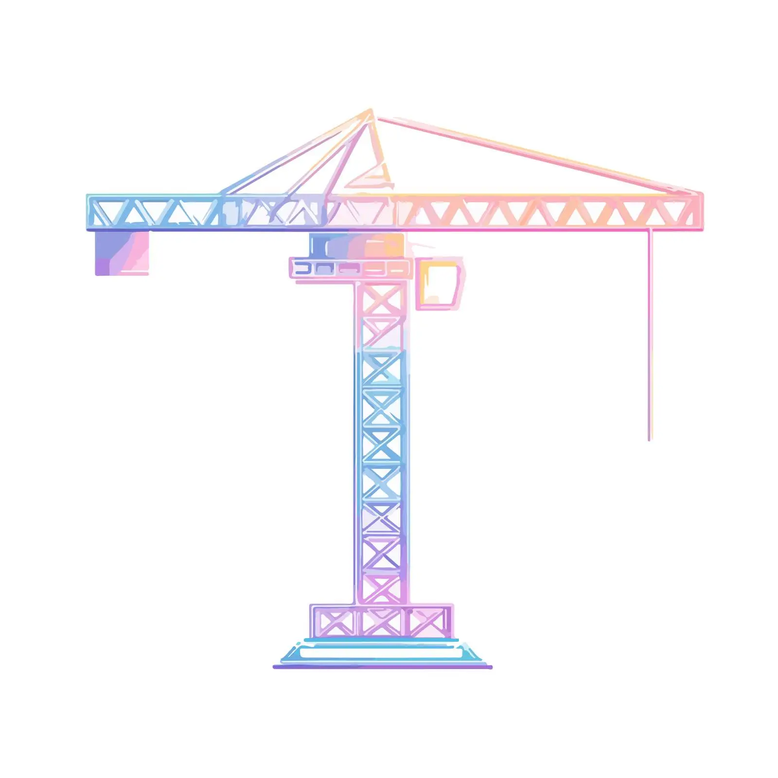 Neon Construction Crane Icon — free download from Dotvec