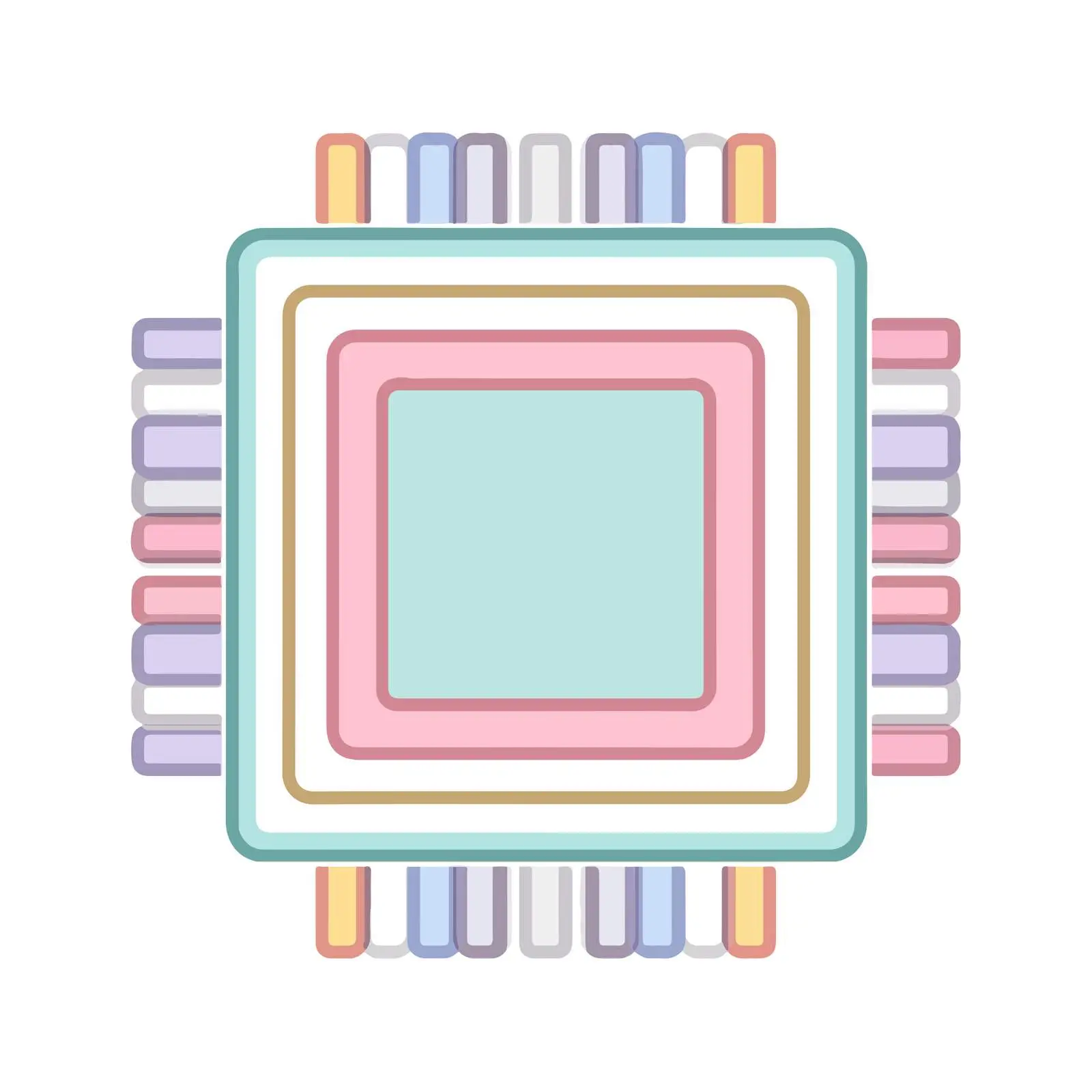 Neon CPU Chip Icon — free download from Dotvec
