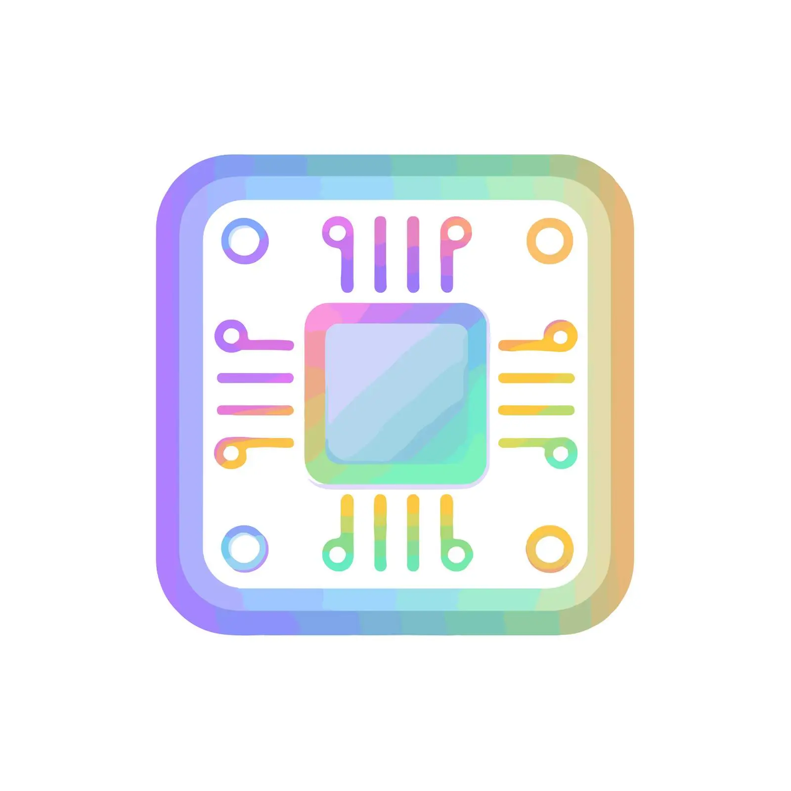Neon CPU Chip Icon — free download from Dotvec