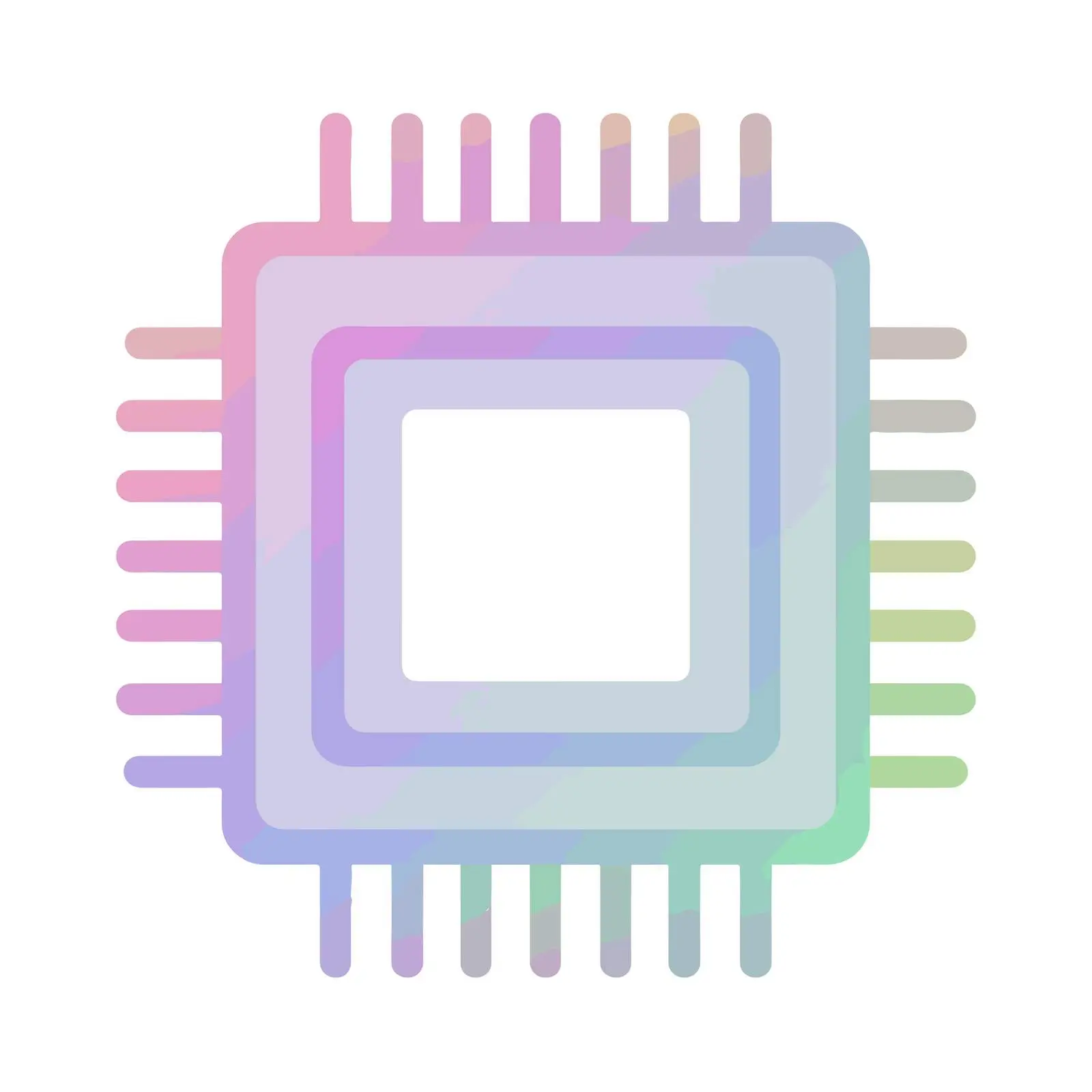 Neon CPU Chip Icon — free download from Dotvec