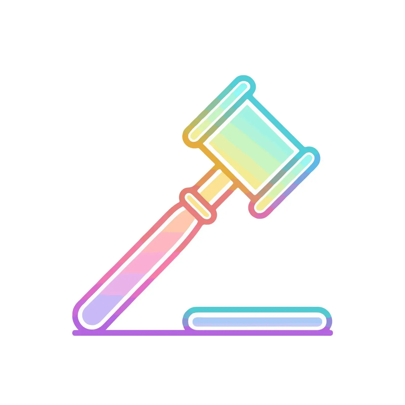 Neon Gavel Icon Design — free download from Dotvec