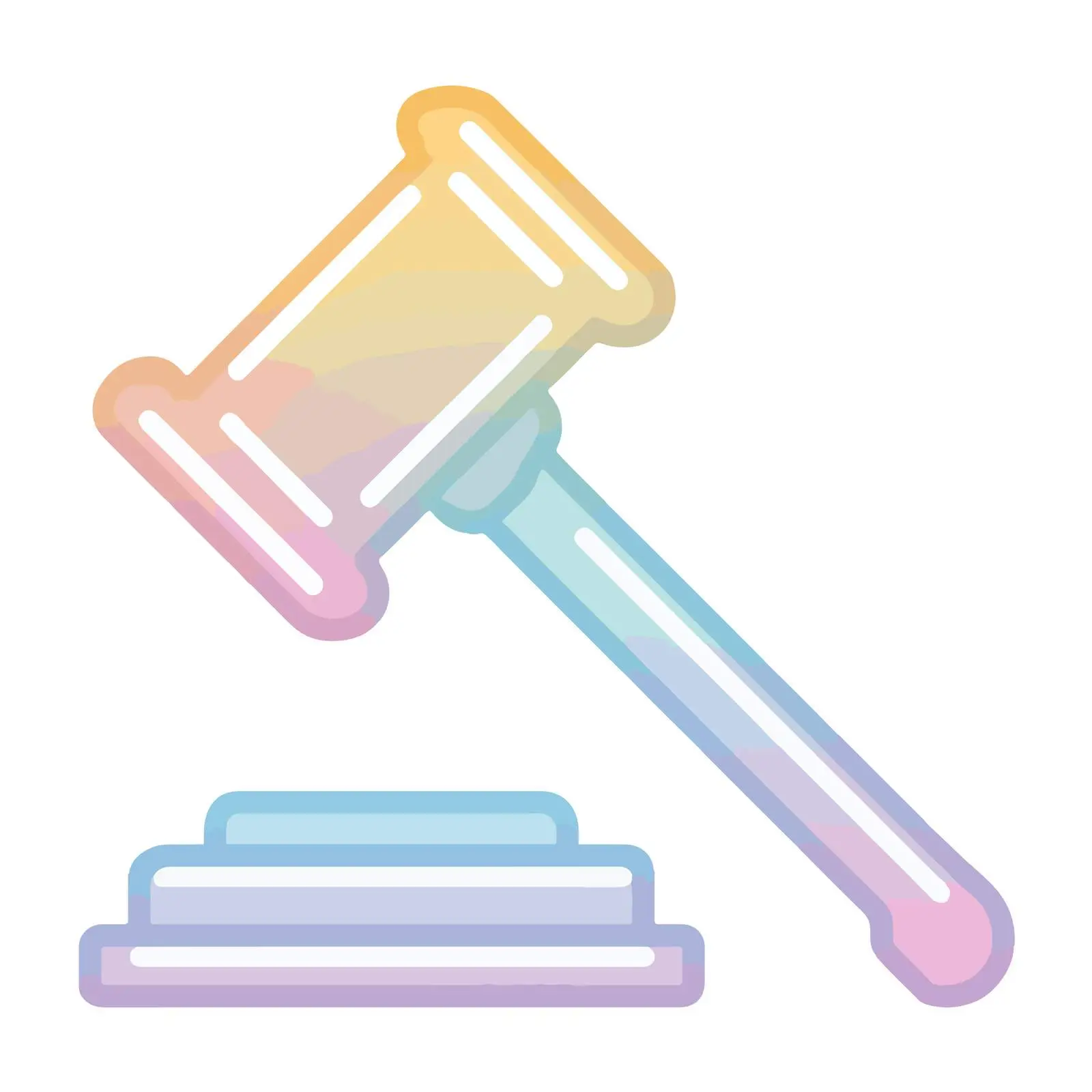 Neon Gavel Icon Minimalist Style — free download from Dotvec