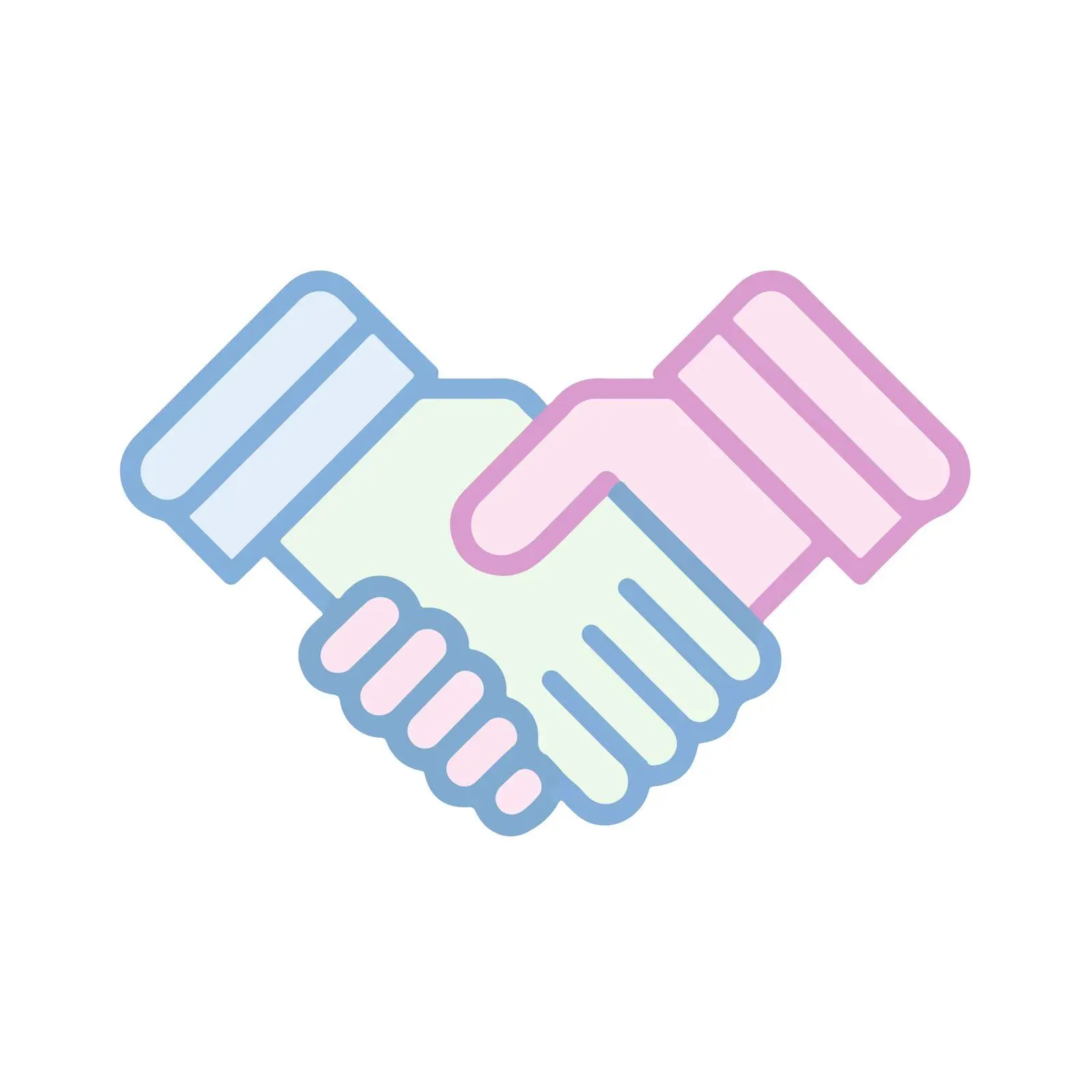 Neon Handshake Icon — free download from Dotvec