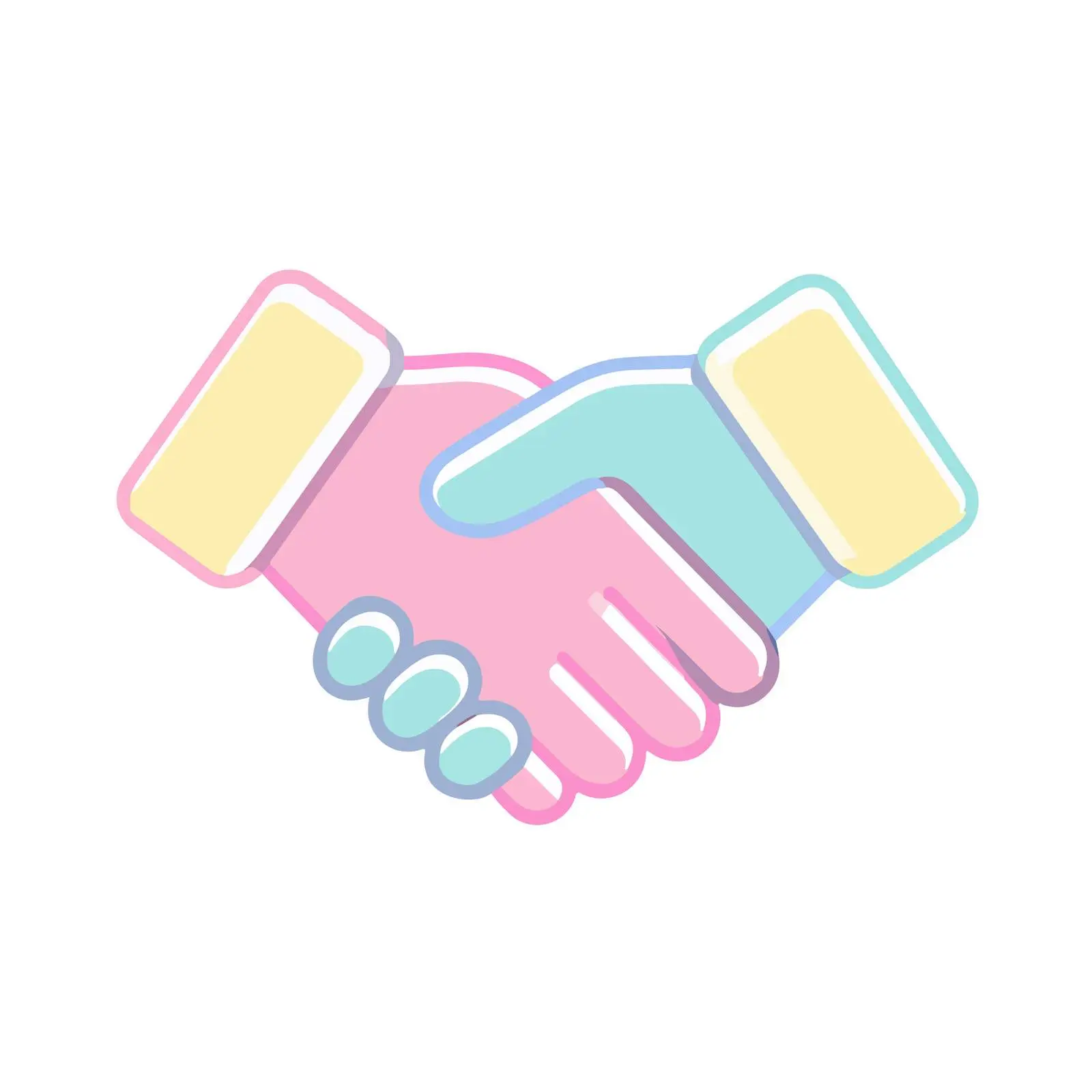 Neon Handshake Icon — free download from Dotvec