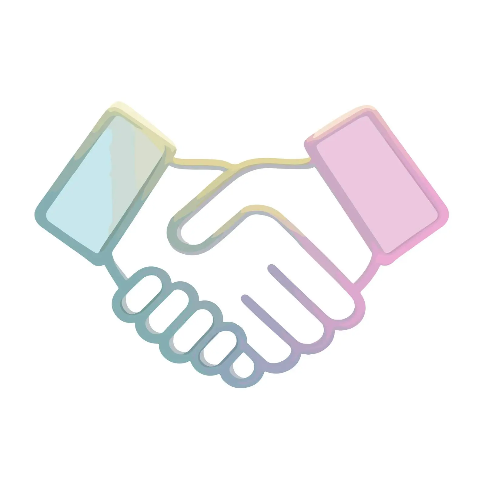 Neon Handshake Icon — free download from Dotvec