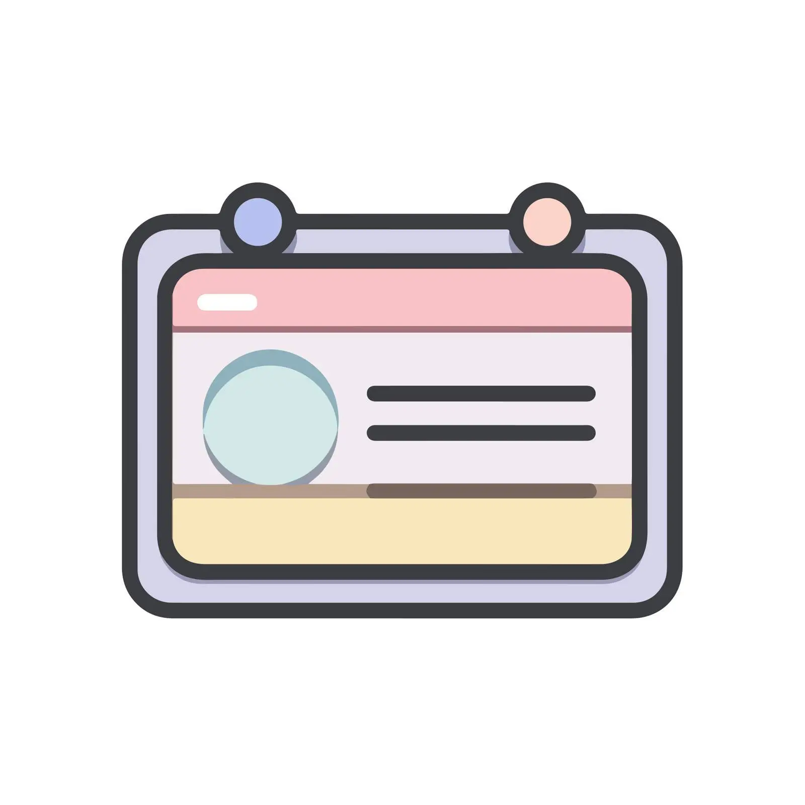Neon ID Card Icon Design — free download from Dotvec