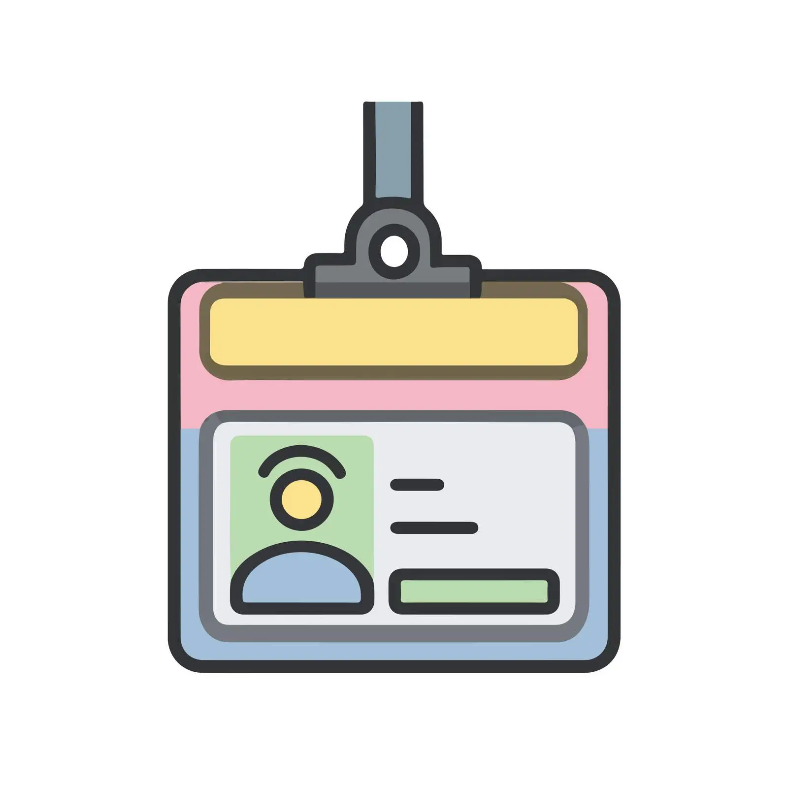 Neon ID Card Icon — free download from Dotvec