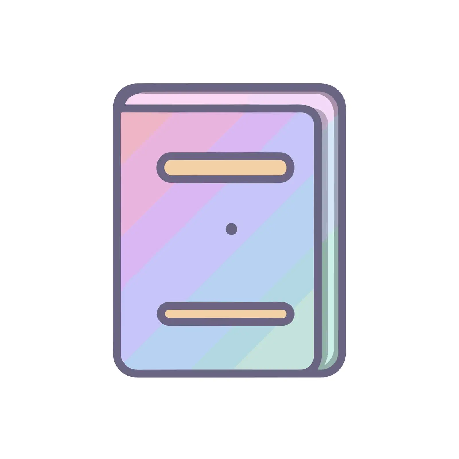 Neon Passport Minimalist Icon — free download from Dotvec