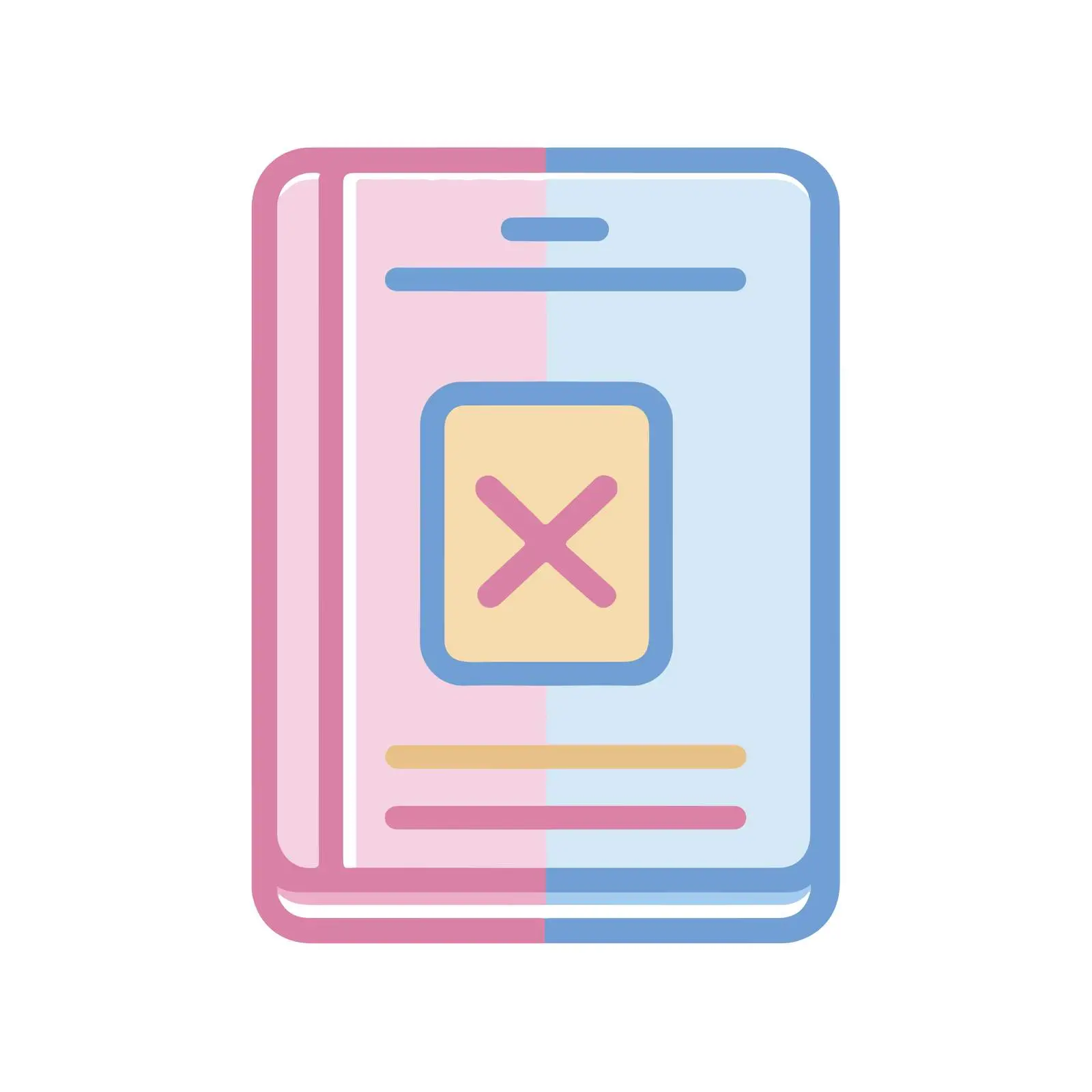Neon Passport Icon Design — free download from Dotvec