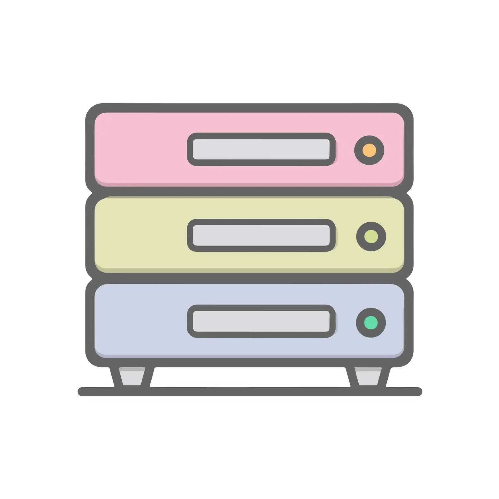 Neon Server Icon Design — free download from Dotvec