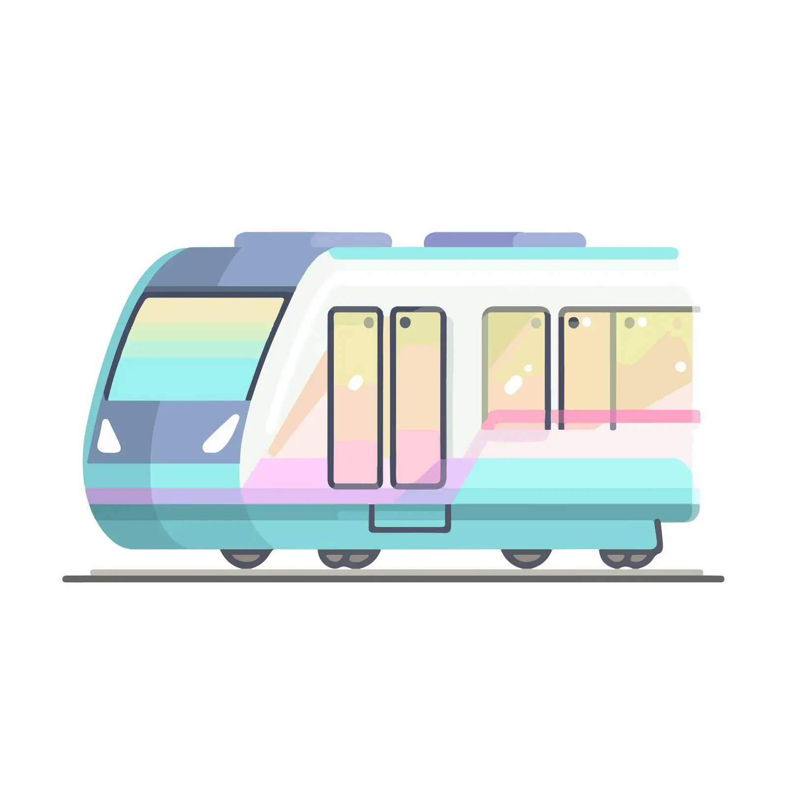 Neon Train Icon — free download from Dotvec