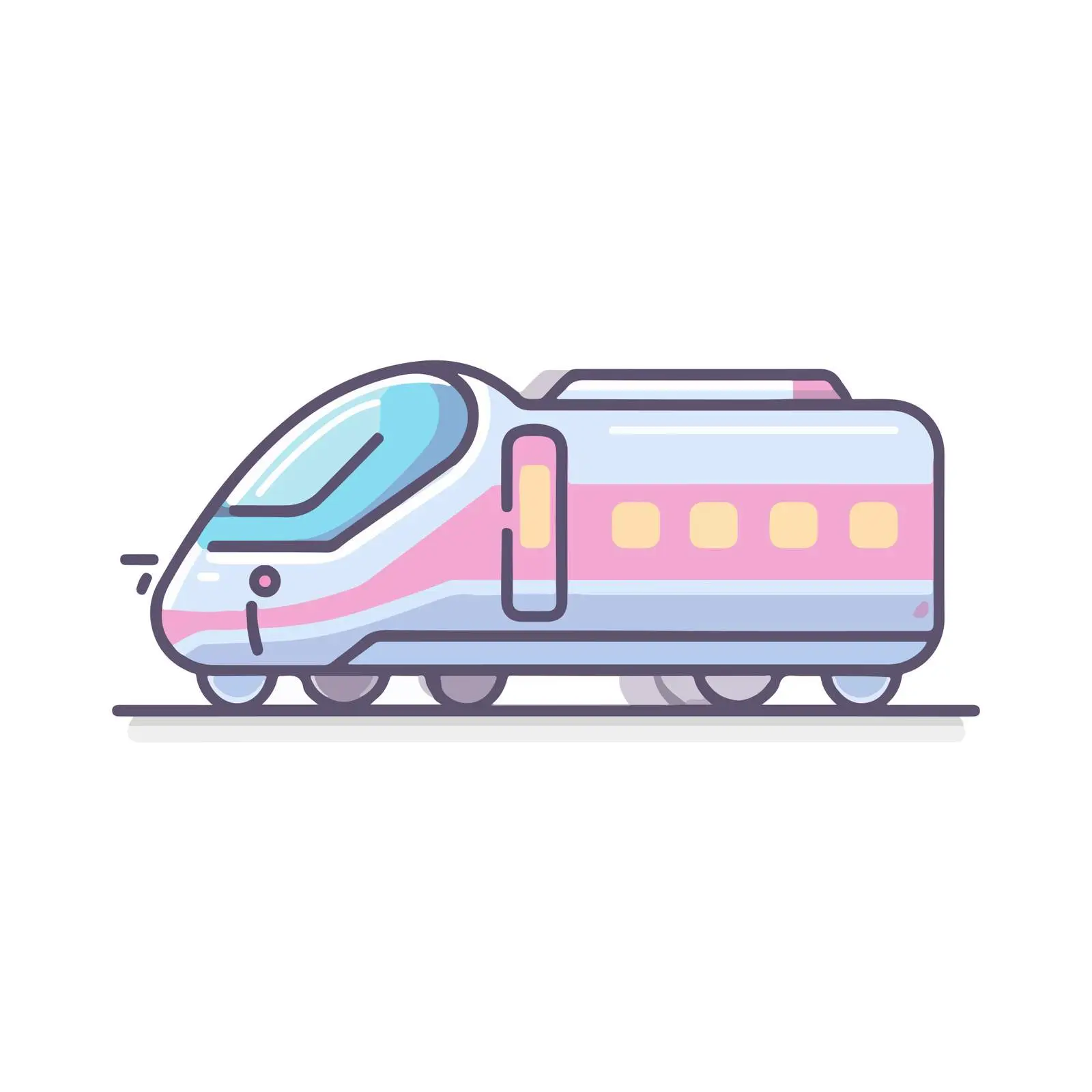Neon Train Icon Design — free download from Dotvec