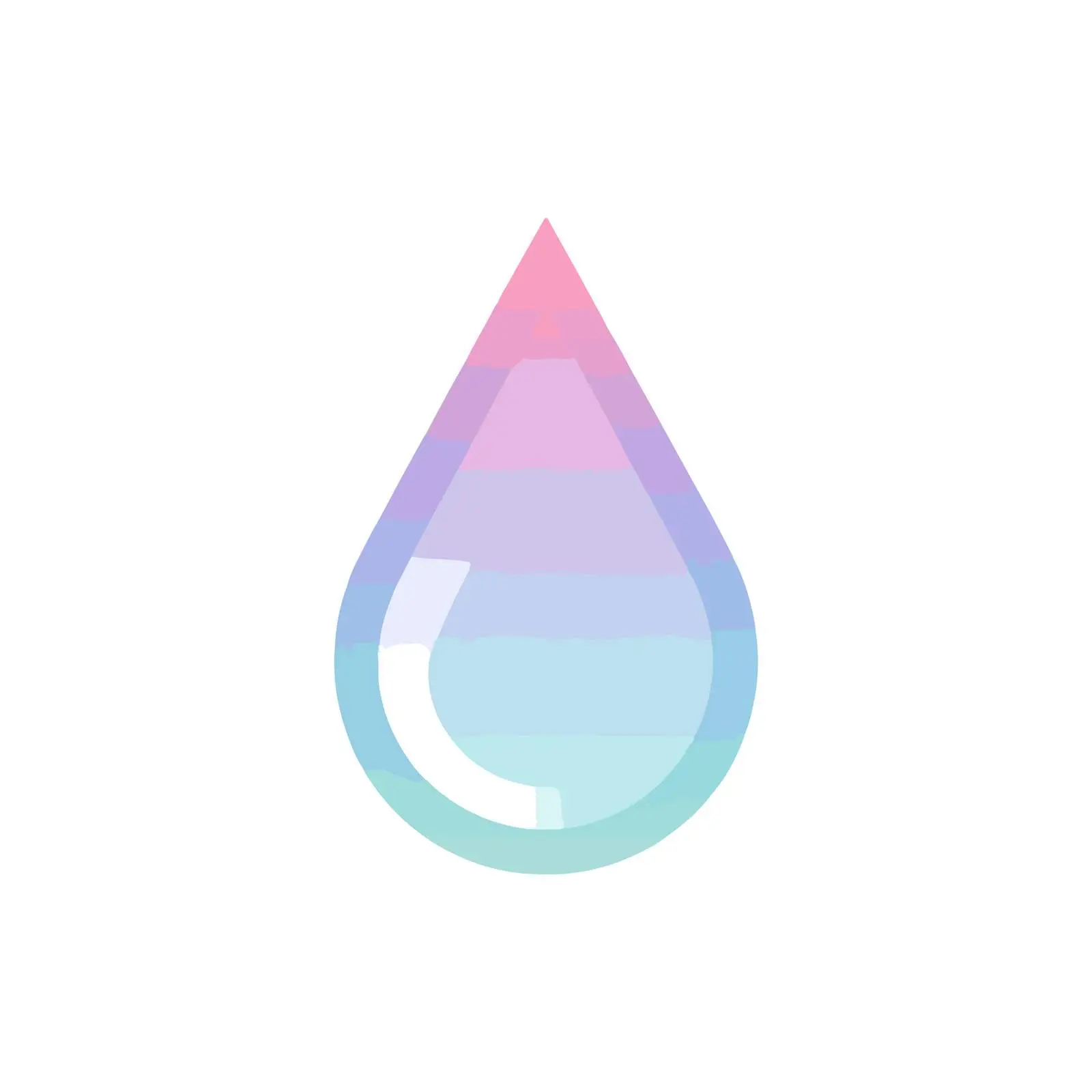 Neon Water Drop Icon — free download from Dotvec