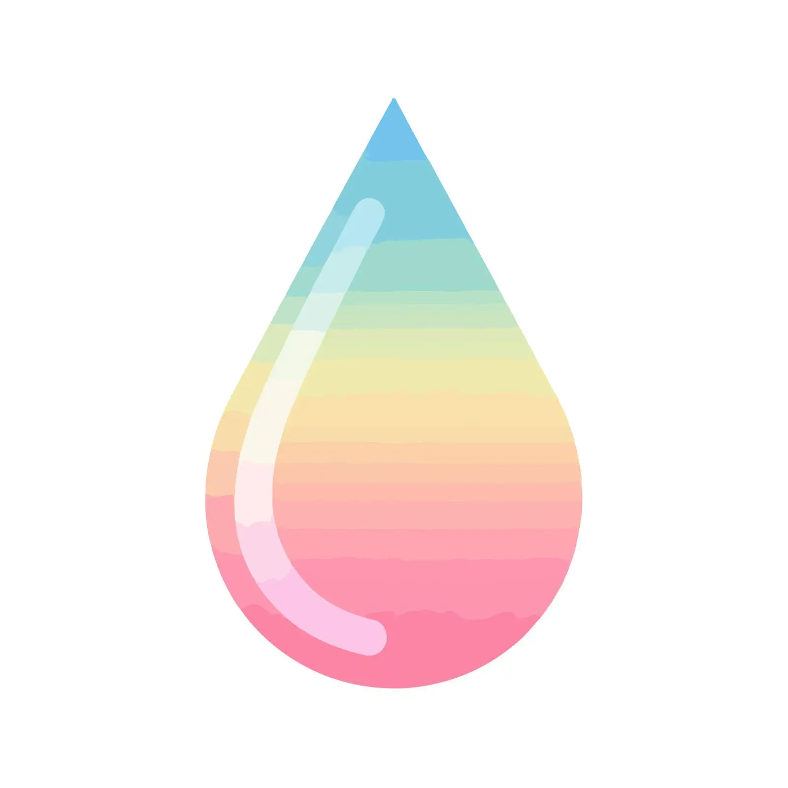 Neon Water Drop Icon — free download from Dotvec