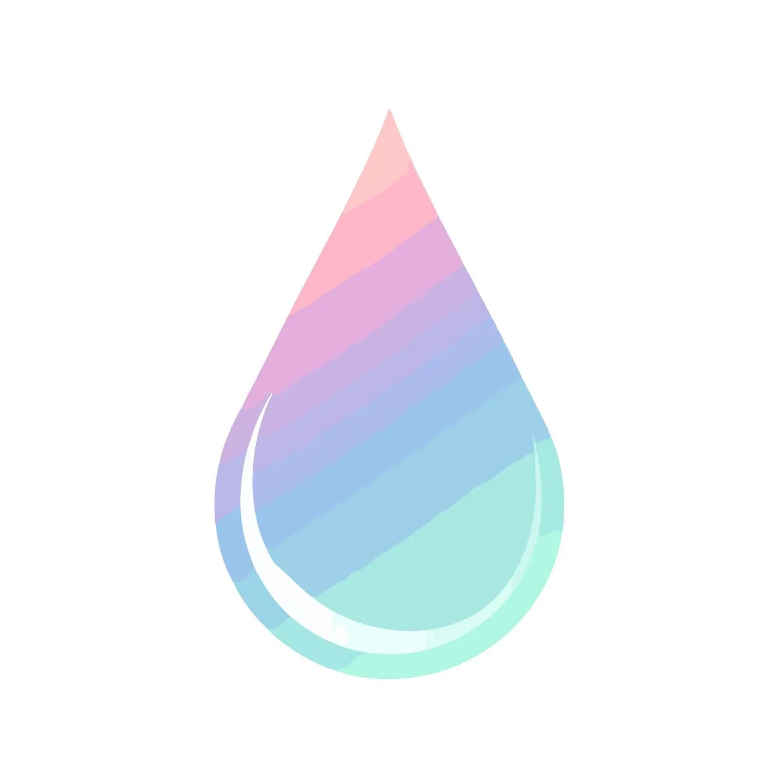 Neon Water Drop Icon — free download from Dotvec