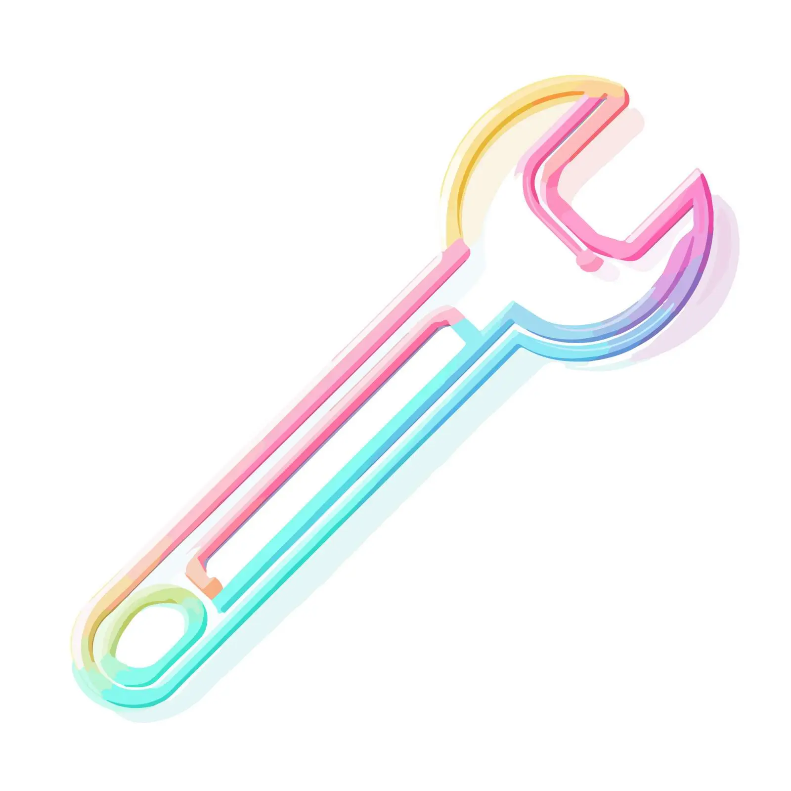 Neon Wrench Icon — free download from Dotvec