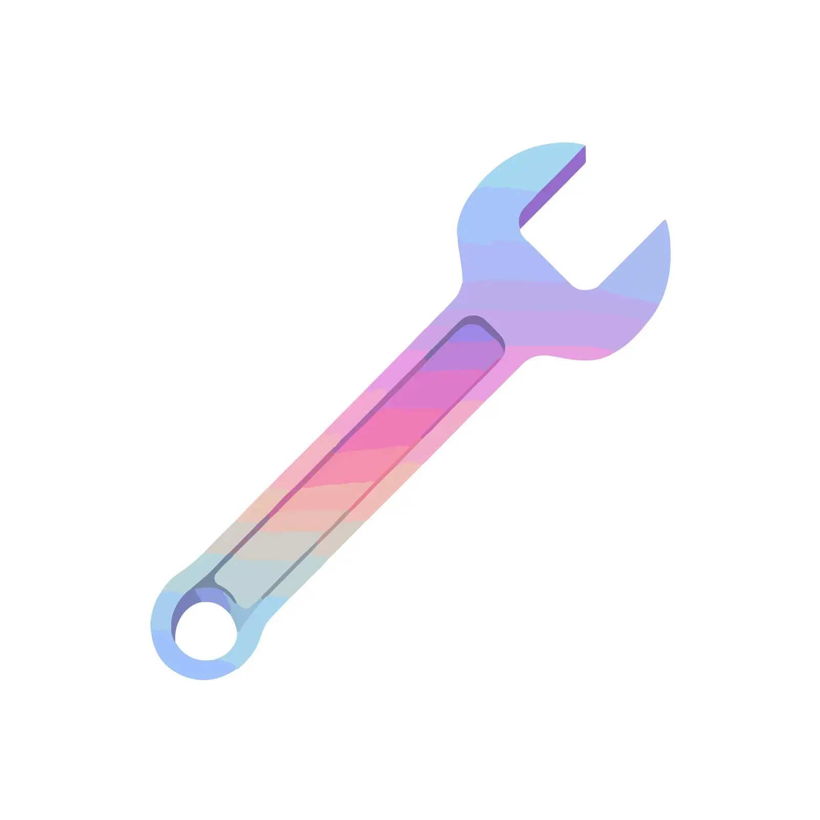 Minimalist Neon Wrench Icon — free download from Dotvec