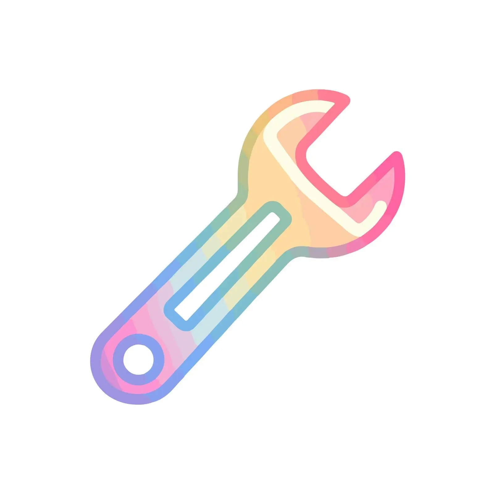 Neon Wrench Icon — free download from Dotvec