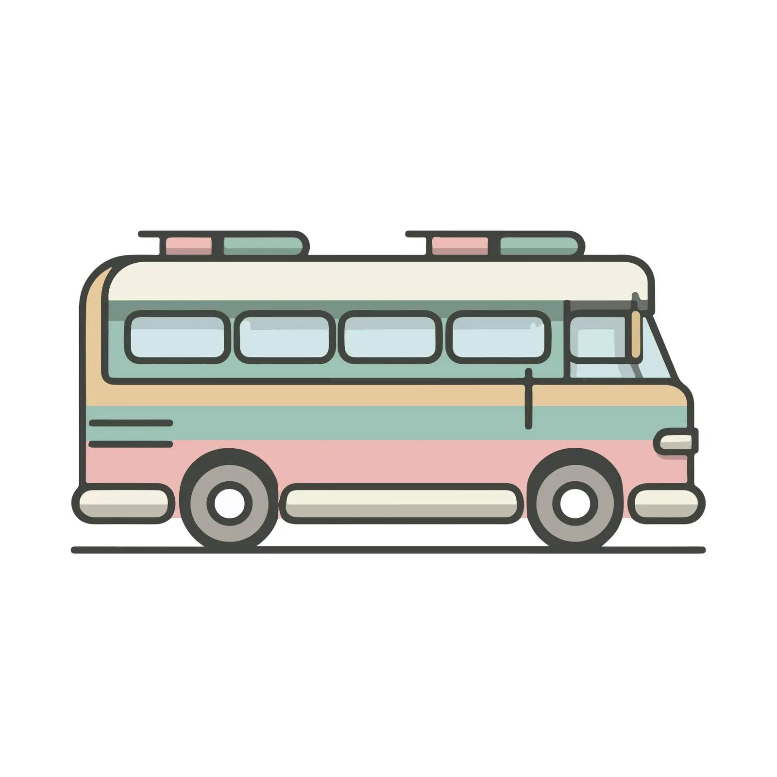 Minimalist Outline Bus Icon — free download from Dotvec