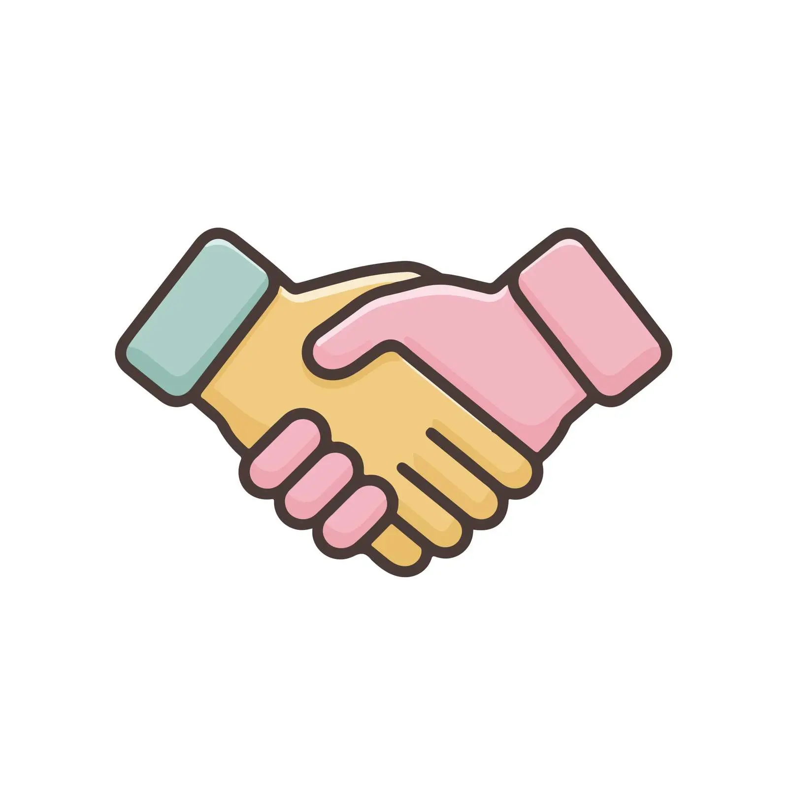 Minimalist Handshake Icon — free download from Dotvec
