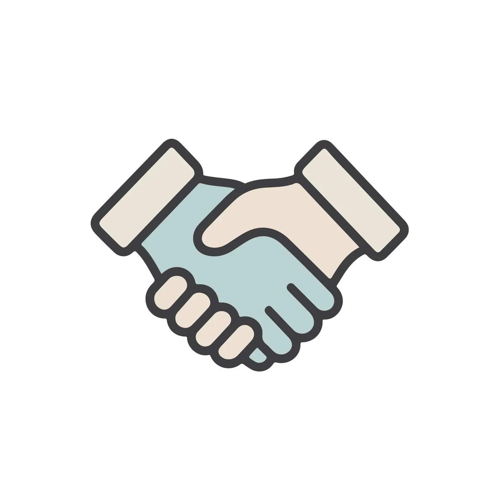 Minimalist Handshake Icon — free download from Dotvec