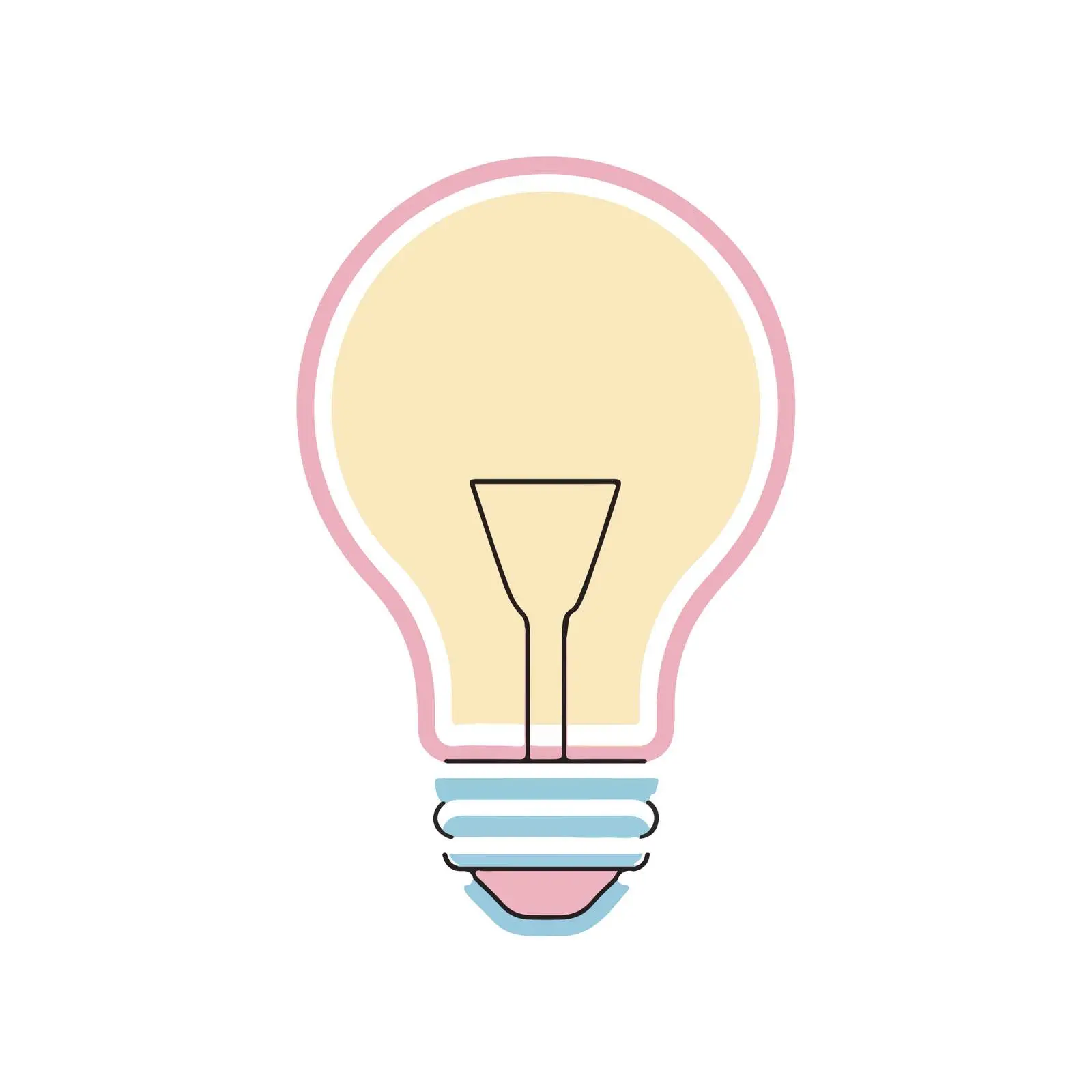 Minimalist Lightbulb Icon — free download from Dotvec