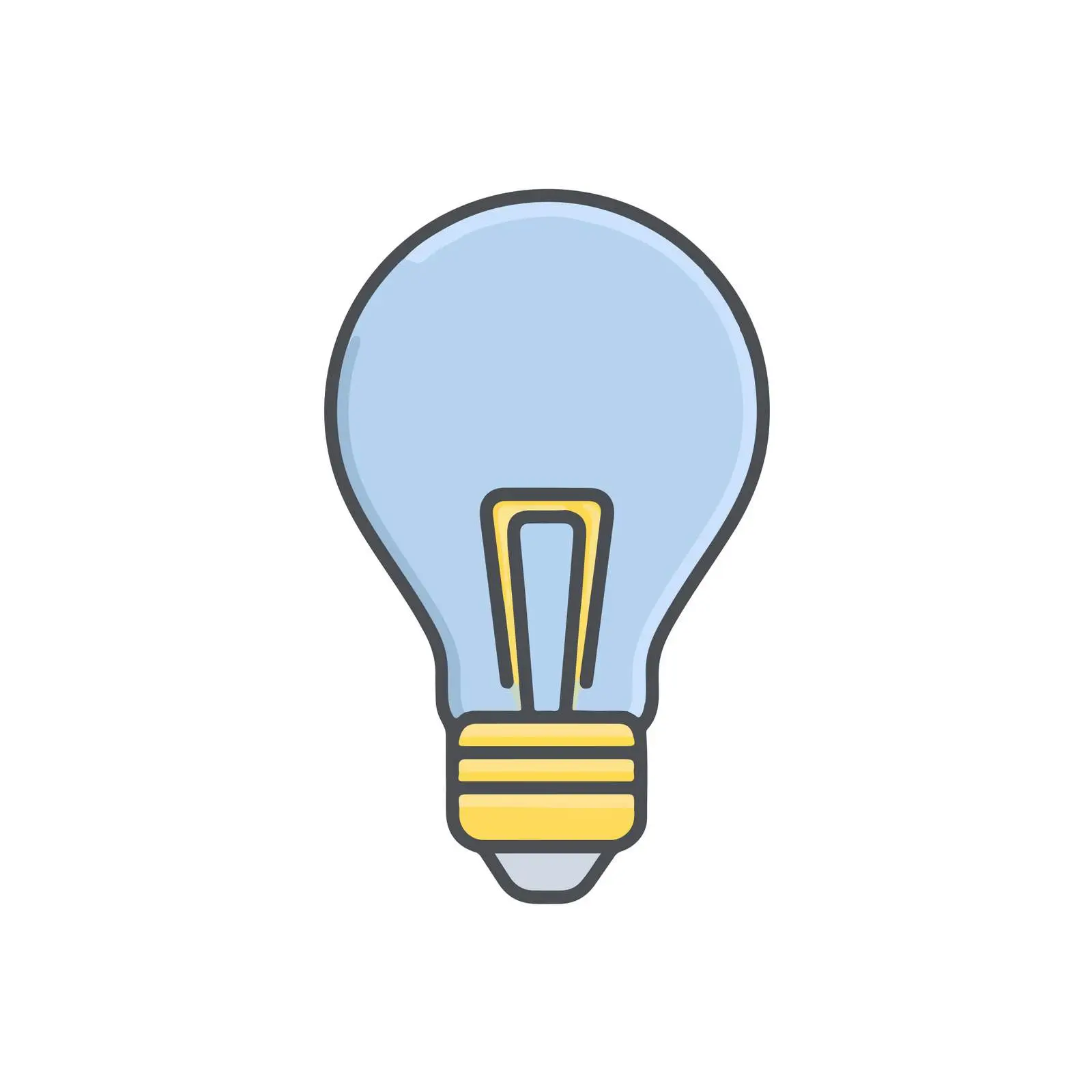 Minimalist Lightbulb Icon — free download from Dotvec