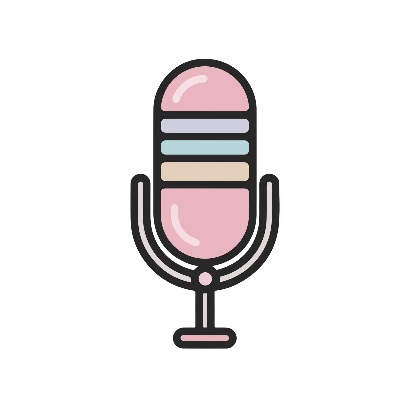 Minimalist Microphone Icon — free download from Dotvec