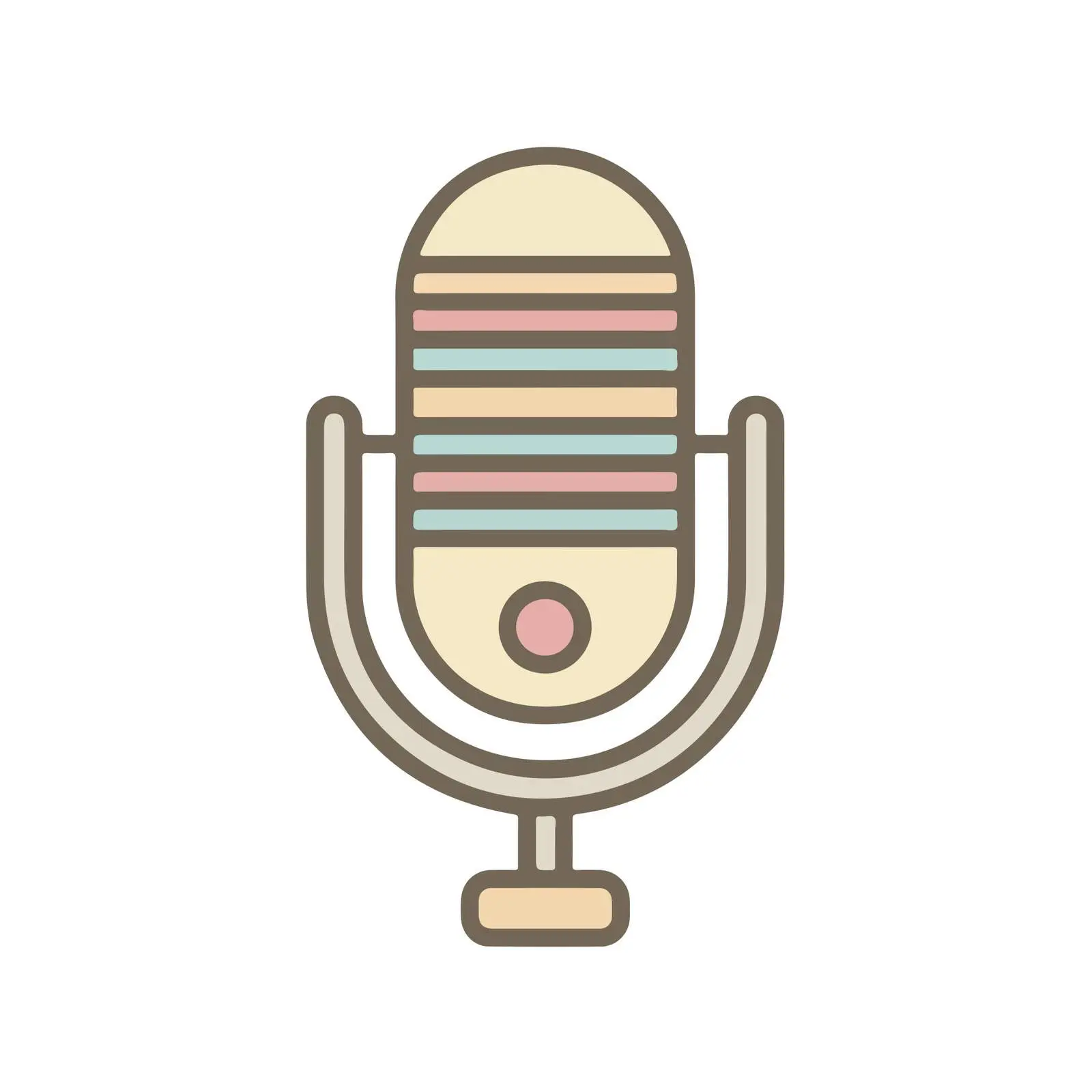 Minimalist Microphone Icon — free download from Dotvec