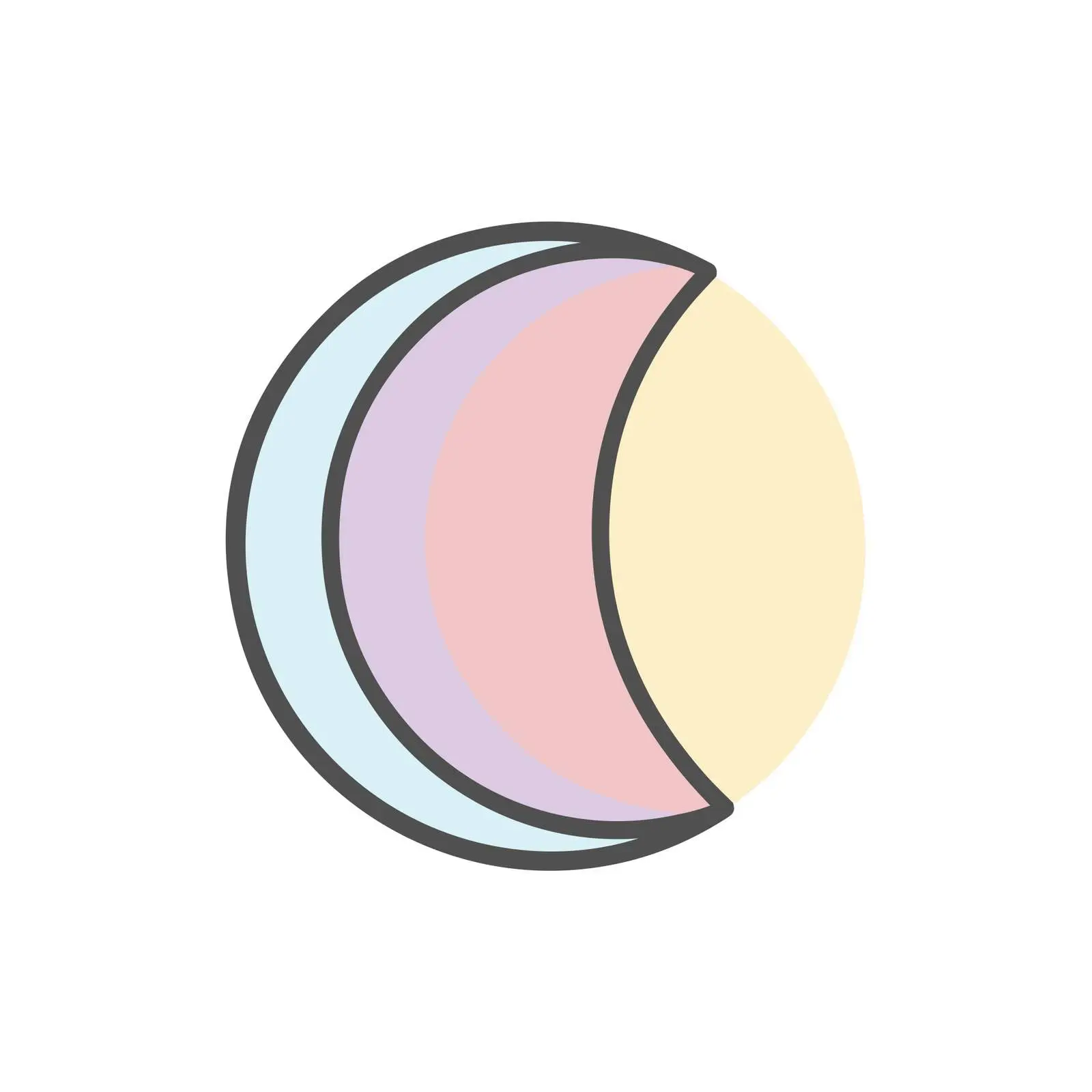 Moon Outline Icon — free download from Dotvec