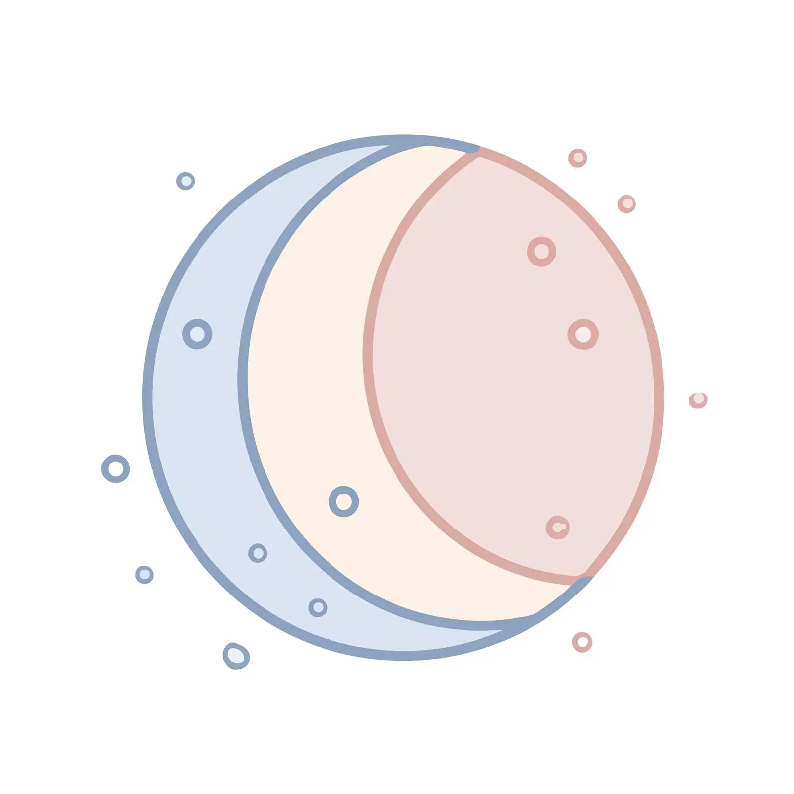 Minimalist Moon Vector Icon — free download from Dotvec