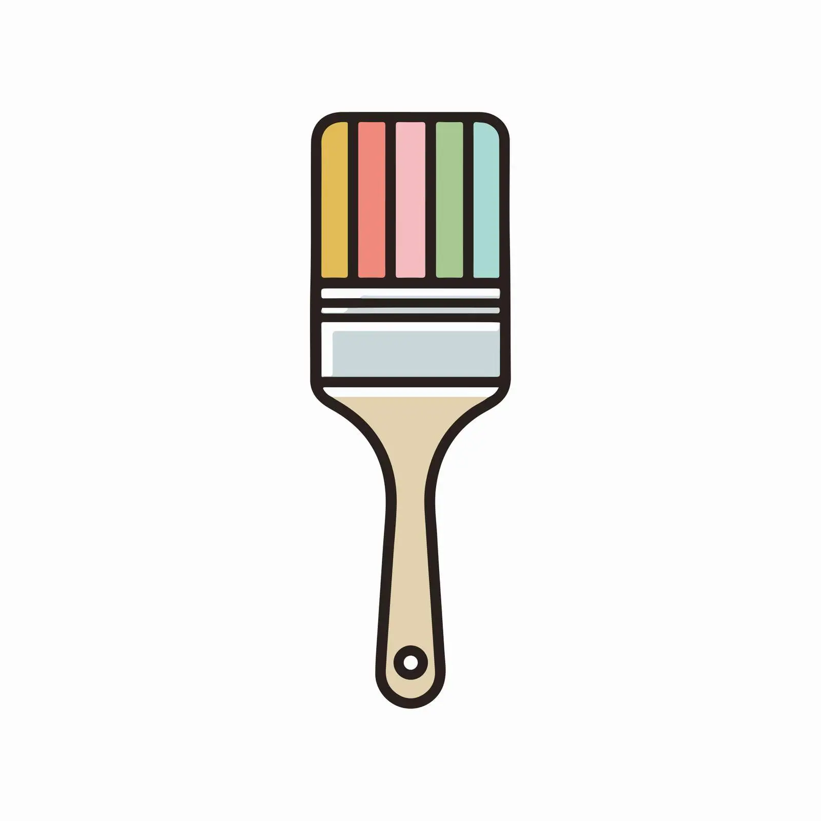 Minimalist Paint Brush Icon Vector Design — free download from Dotvec