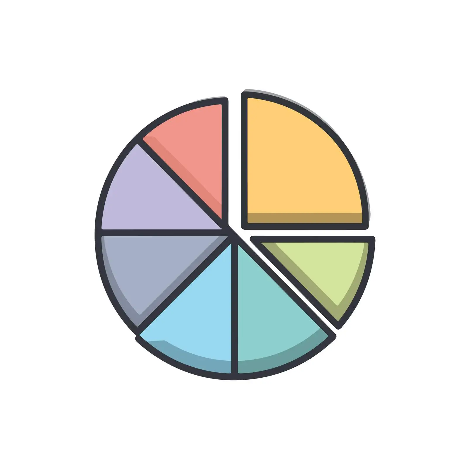 Minimalist Pie Chart Icon — free download from Dotvec