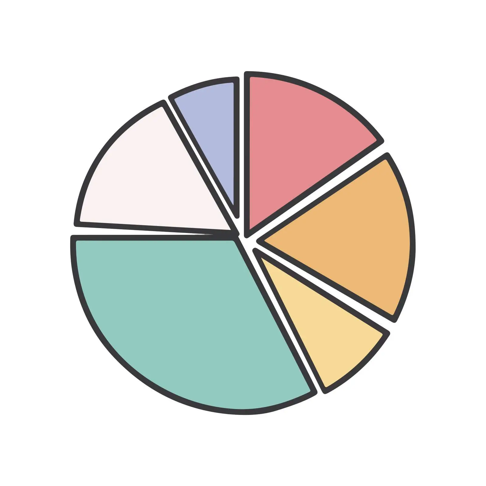 Minimalist Pie Chart Icon — free download from Dotvec