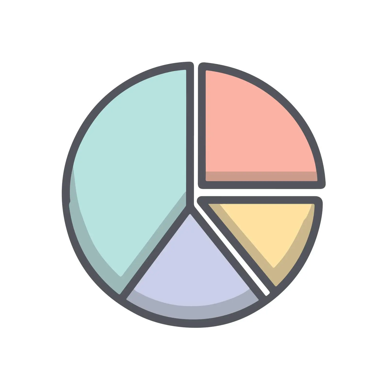 Minimalist Pie Chart Icon — free download from Dotvec