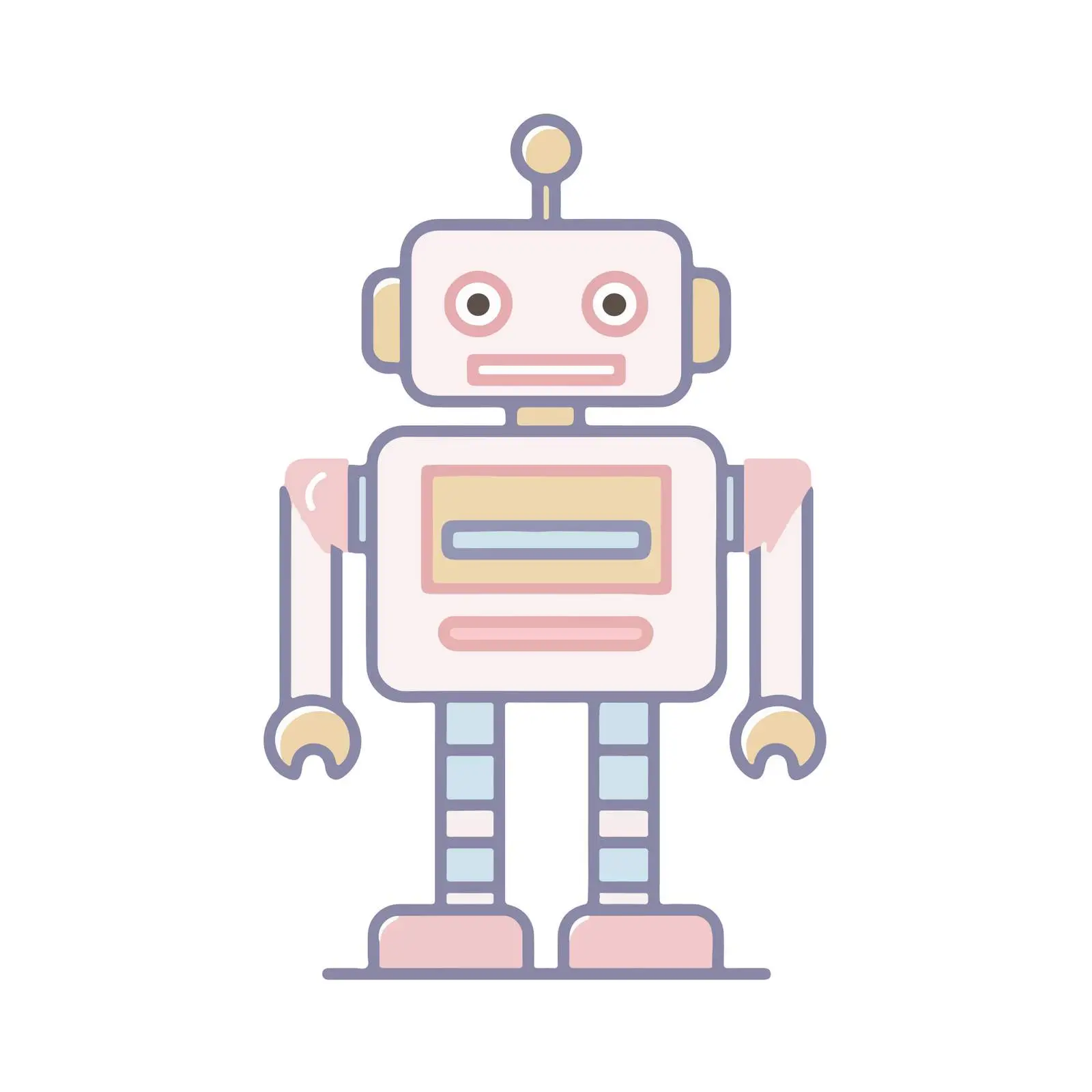 Minimalist Outline Robot Icon — free download from Dotvec