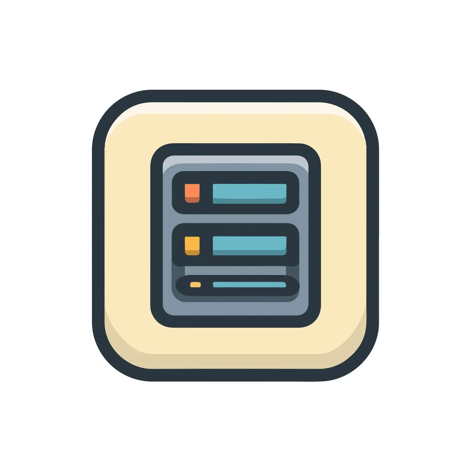Server Outline Icon — free download from Dotvec