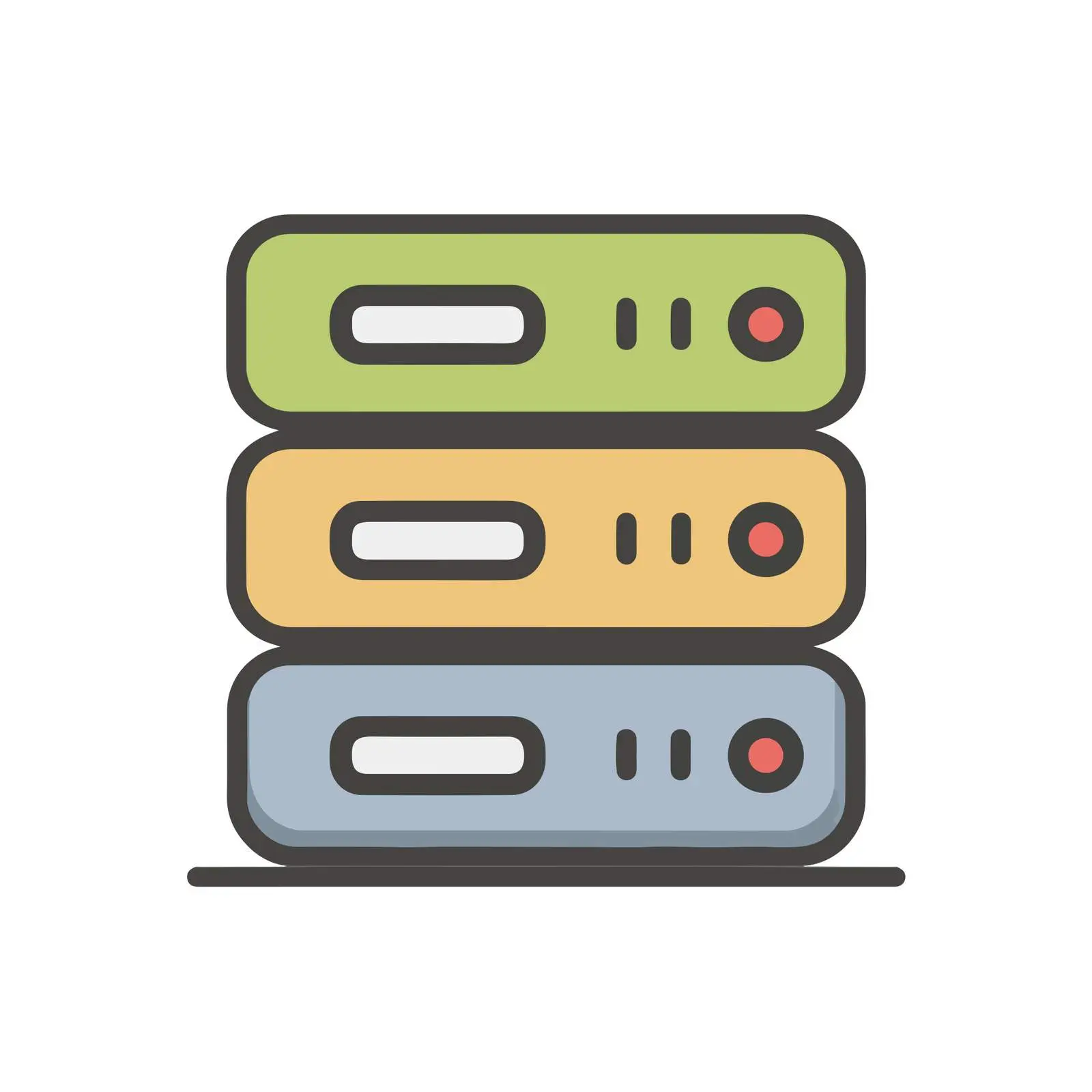 Server Monoline Icon Design — free download from Dotvec