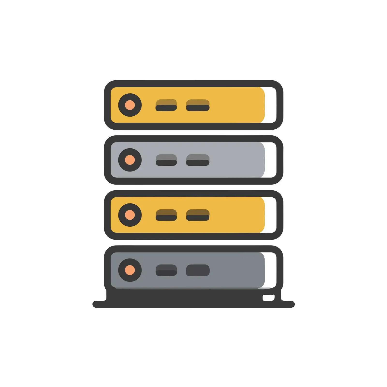 Outline Server Monoline Icon — free download from Dotvec