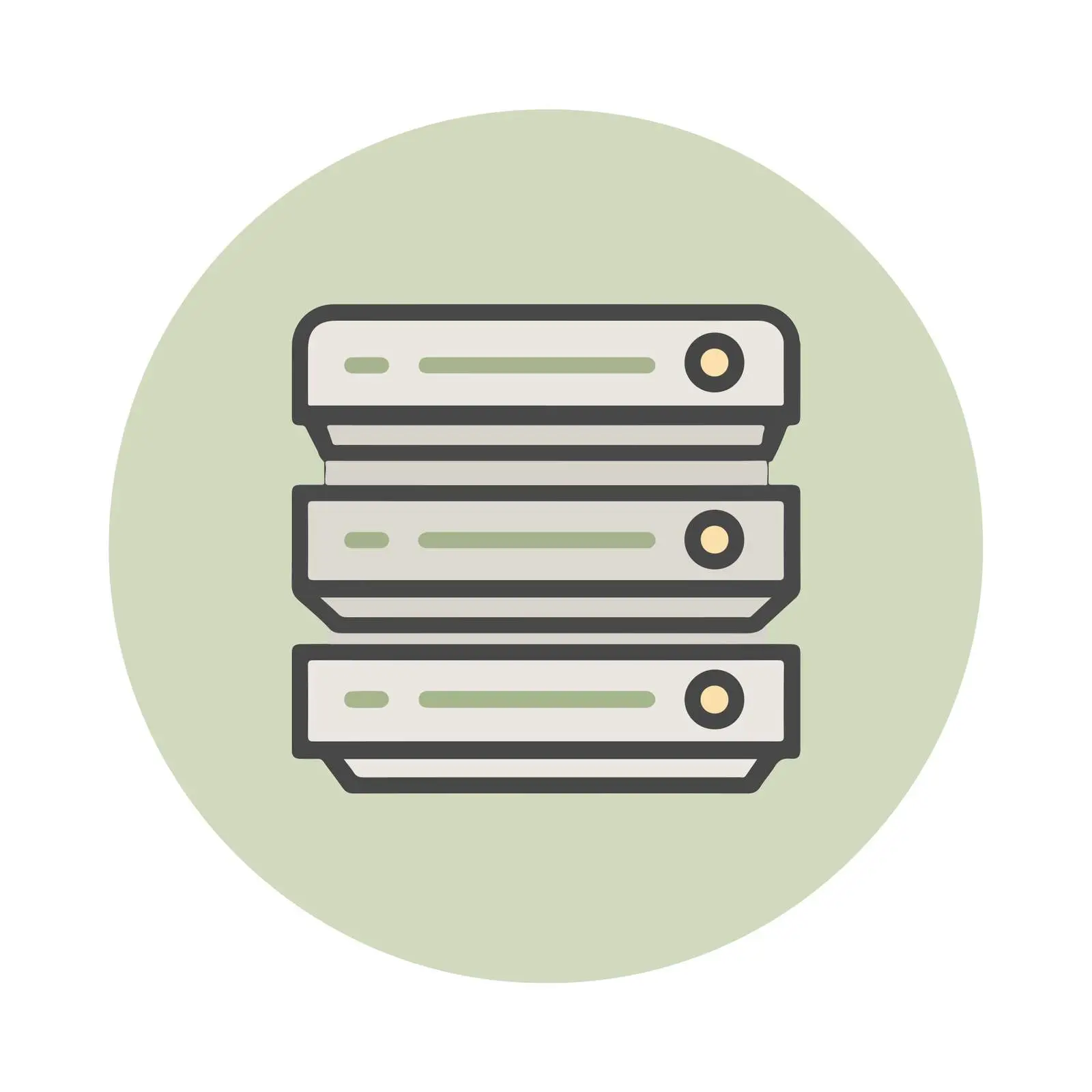 Simple Geometric Server Icon — free download from Dotvec